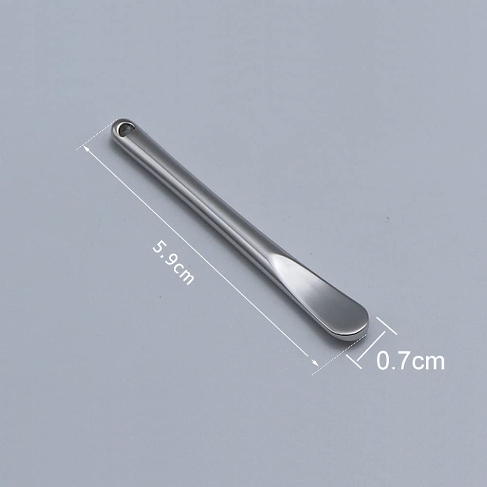 3 Pieces Zinc Alloy Makeup Spatula Eye Cream Spoon Beauty Scoop Mini Spoon Makeup Beauty Spoons Mini Cosmetic Skincare Spatula for Cream Lotions, Cylindrical Handle Type, Golden, Silver, Rose-Gold