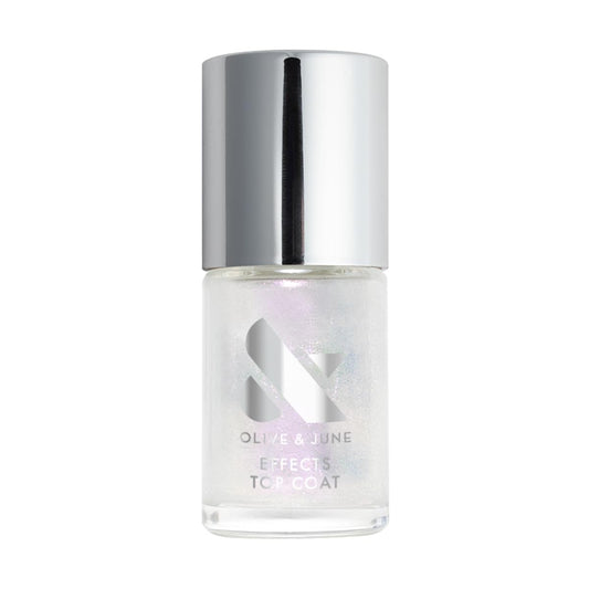 Olive & June Long Lasting Nail Polish Top Coat - Sparkle Fairy | Gel-Like Finish | No Lamp Needed, Lasts up to 10 days | Salon-Quality at Home | Vegan & Cruelty-Free, Chip-Resistant | Iridescent Flake