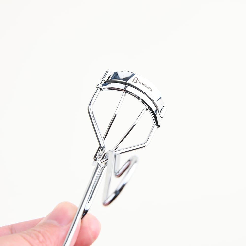 Eyelash Curlers and Tweezers for Every Eye Shape"" 2 in 1 Eyelash Curler and Tweezer Set for Instant Beauty"" Travel-Friendly and Easy to use, Silver