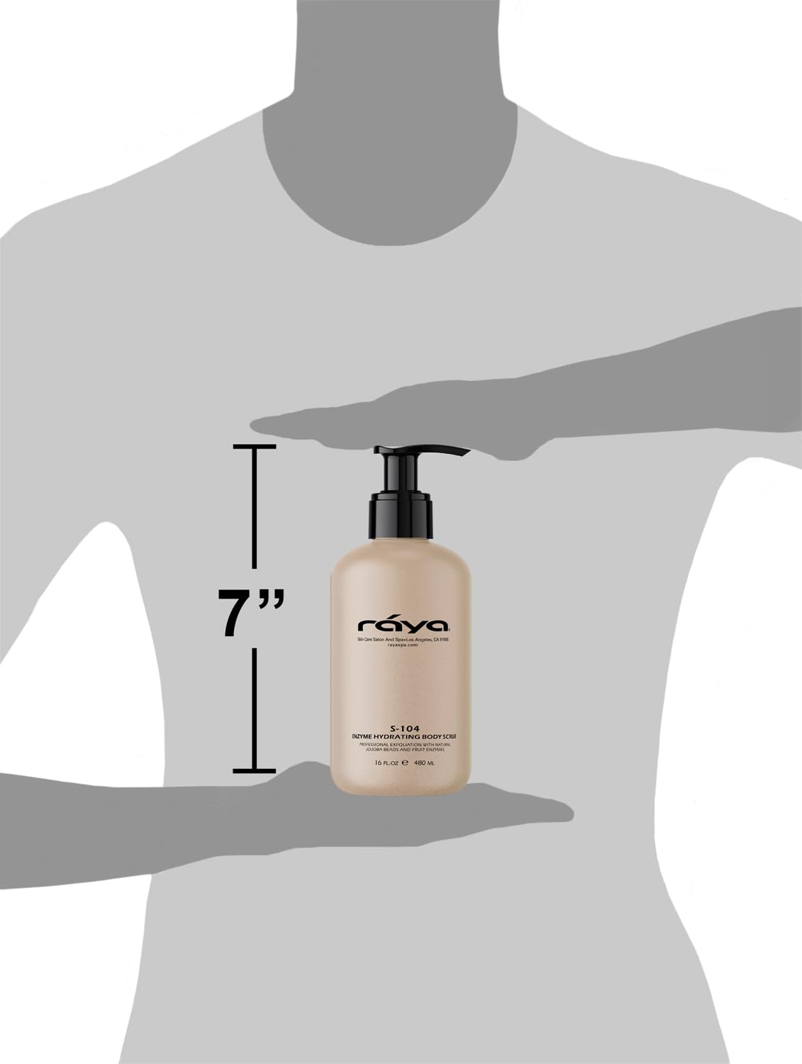 RAYA Enzyme Hydrating Body Scrub 16 oz Orange Vanilla Scent (S-104) | Gentle and Exfoliating Body Scrub | Made with Seaweed, Jojoba Beads, and Fruit Enzymes