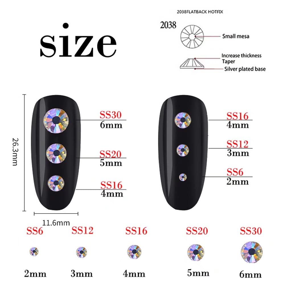 1500 Pieces SS16 4mm Flatback Rhinestones AB Clear Round Gems Crystals for Nail Art DIY Crafts Clothes Shoes Bags （Transparent Peacock Blue AB）