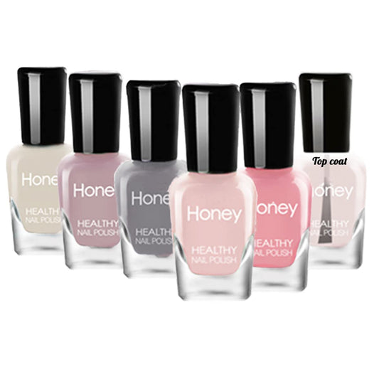 Non Toxic , Easy Peel Off and Fast Dry Nail Polish Set for Pack, Eco Friendly and Organic Water Based Nail Polish for Women and Girls (6 Bottles)