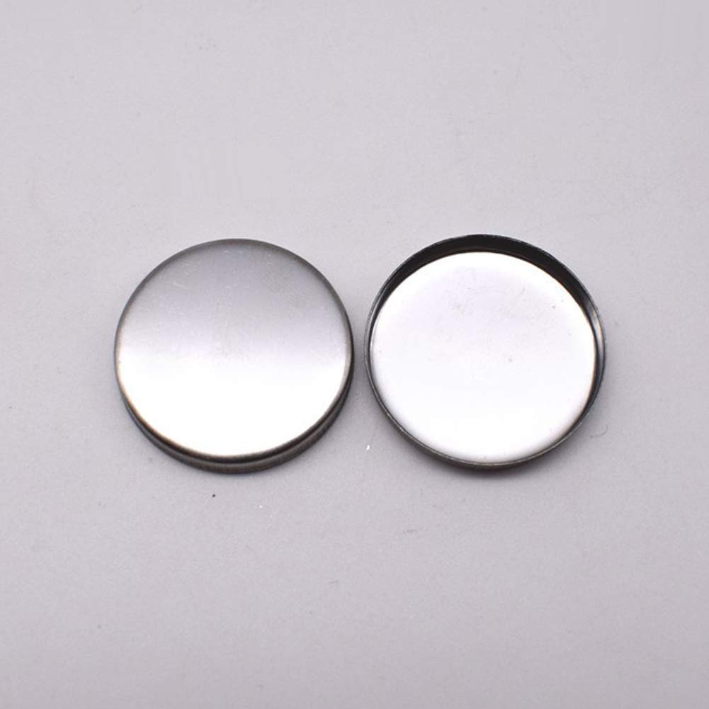 30 Pieces Empty Round Metal Tin Palette Pans Round Metal Pans Cosmetic Eyeshadow Pans for Eyeshadow Palette for Magnetic Makeup Palette, 26mm Diameter 5mm Height