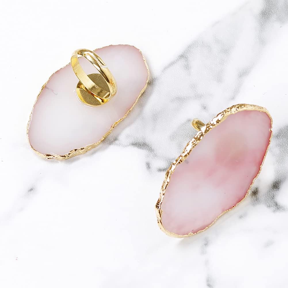 3pcs Resin Nail Art Palette Kit Adjustable Finger Rings,Nail Holder Nail Gel Polish Colors Mixing Pallet, Manicure Tool Accessory