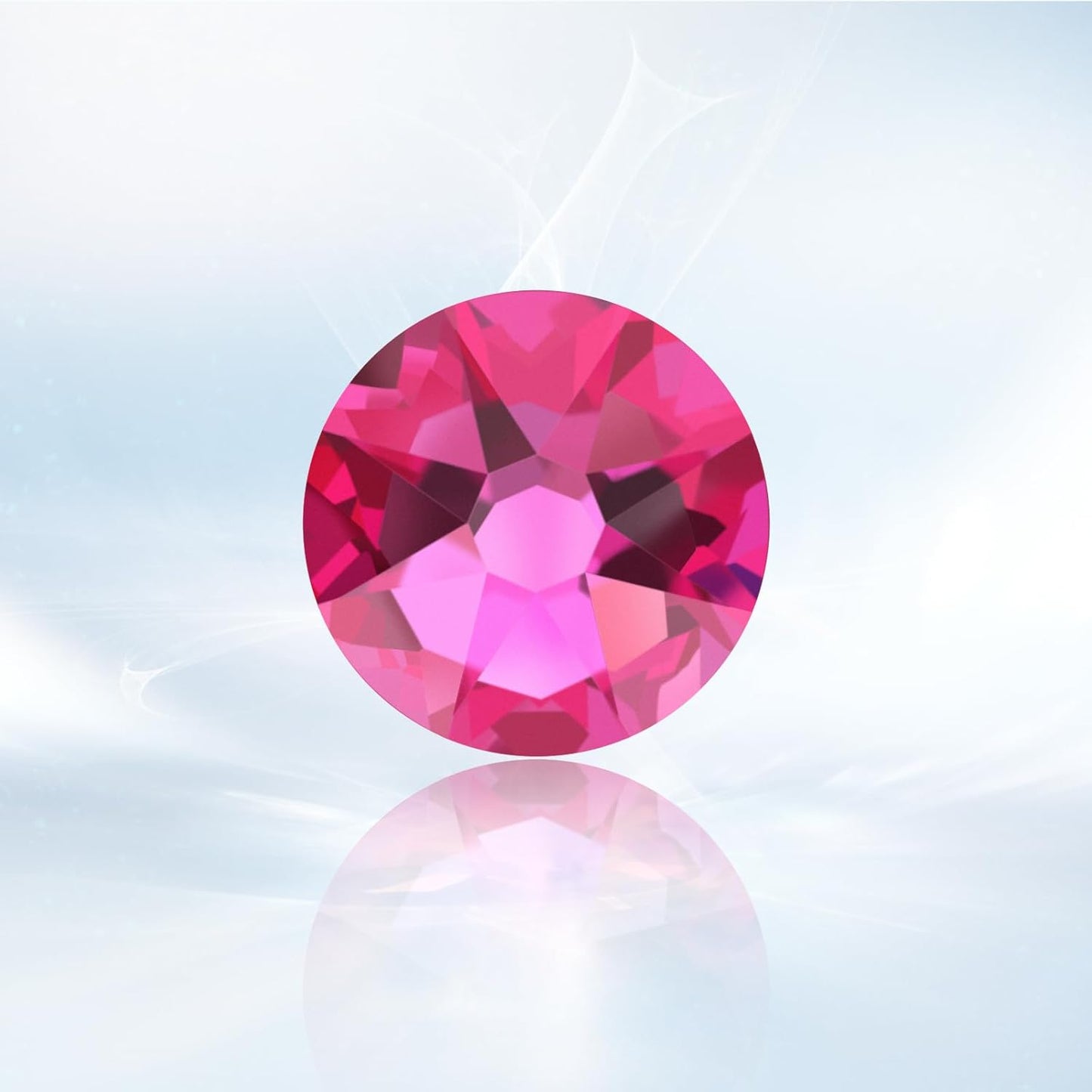 Novani Fuchsia Rhinestones 288pcs Flat Back Round Rhinestone Style 2088 Sparkly Crystal Gemstones for Nail Art and Crafting SS30,6.4-6.6mm