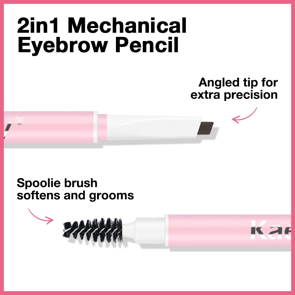 3Pcs Waterproof Eyebrow Pencil, Professional Makeup Micro Brow Pencil, Double-ended ultra-fine eyebrow pencil, Ultra-Fine Mechanical Pencil (3, 05#Medium Brown)
