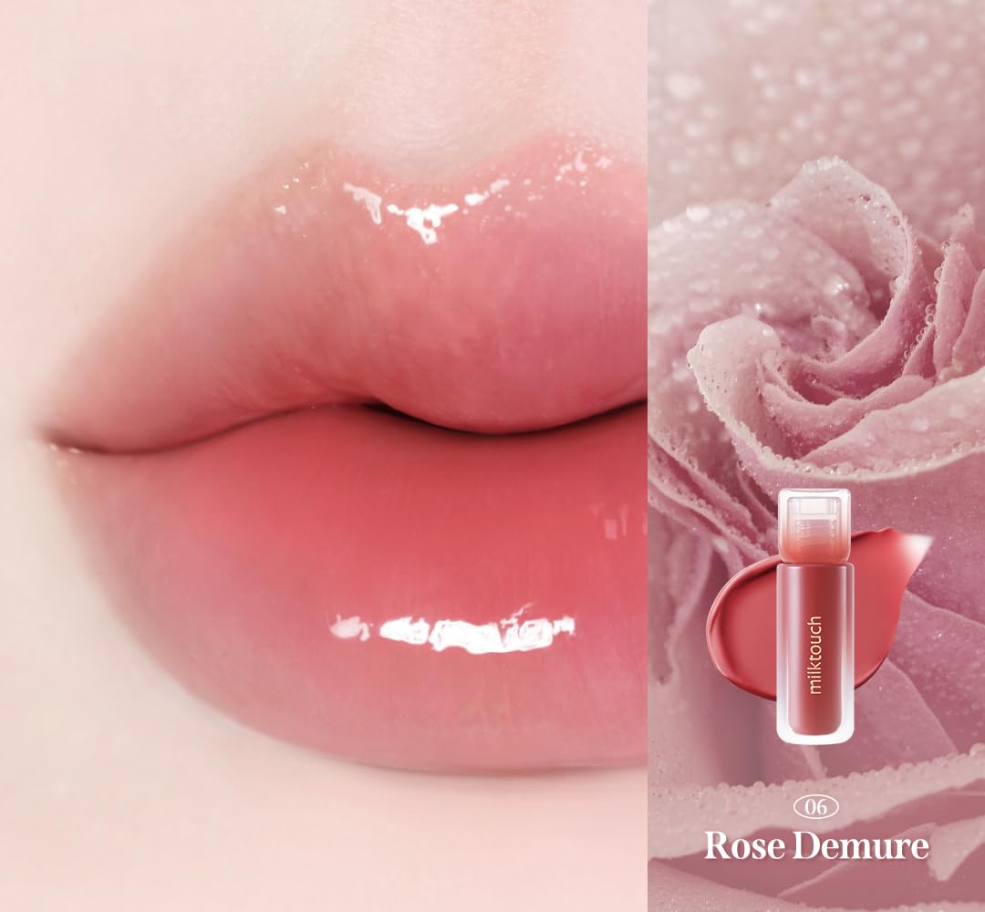 MILKTOUCH Dew Stain Sheer Lip Gloss (06 Rose Demure, 0.14 Fl Oz (Pack of 1))