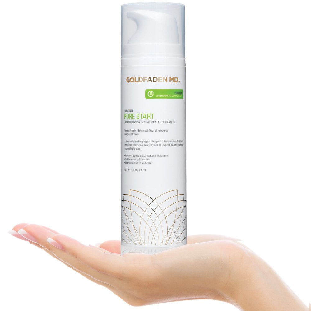 GOLDFADEN MD Pure Start Gentle Detoxifying Natural Facial Cleanser, 5 Fl Oz