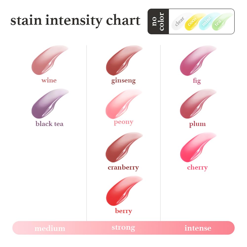 NOONI Korean Lip Oil - Appleginseng | Lip Stain, Gift, Long-Lasting, Moisturizing, Plumping, Revitalizing for Dry Lips, Waterproof, No Peel Off, Korean Lip Tint 0.12 Fl Oz