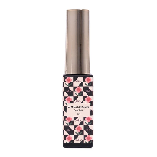 ADHERE Top Coat Gel Nail Polish Liner, No Wipe Edge Sealing Top Coat with Built in Precision Liner Nail Art Brush,Clear UV Gel Polish, Long-lasting for Chrome Nail Powder and Nail Art Design