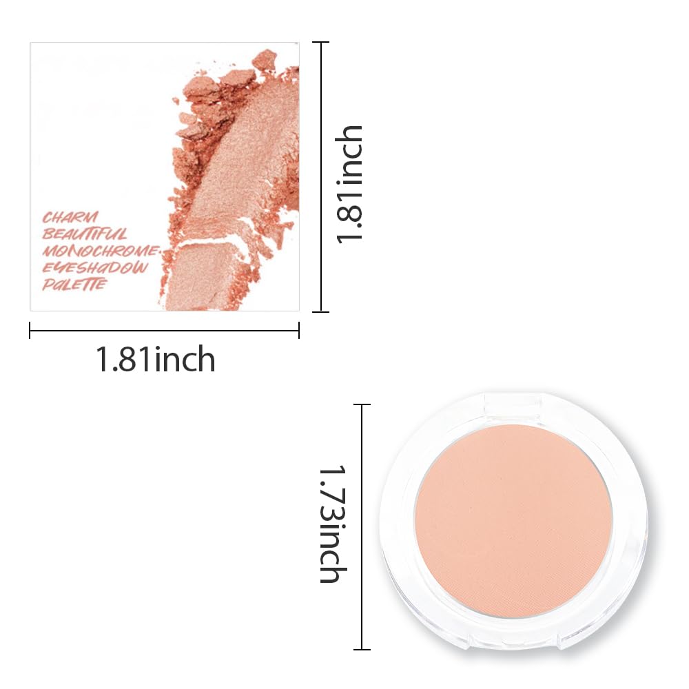 Monochrome Matte Eyeshadow Palette,Off White Nude Neutral Matte Pressed Powder Single Vegan Eyeshadow,Long-Lasting Sheer Eye Makeup Apply Makeup Easily,Smooth Formula; Talc,Vegan & Cruelty-Free