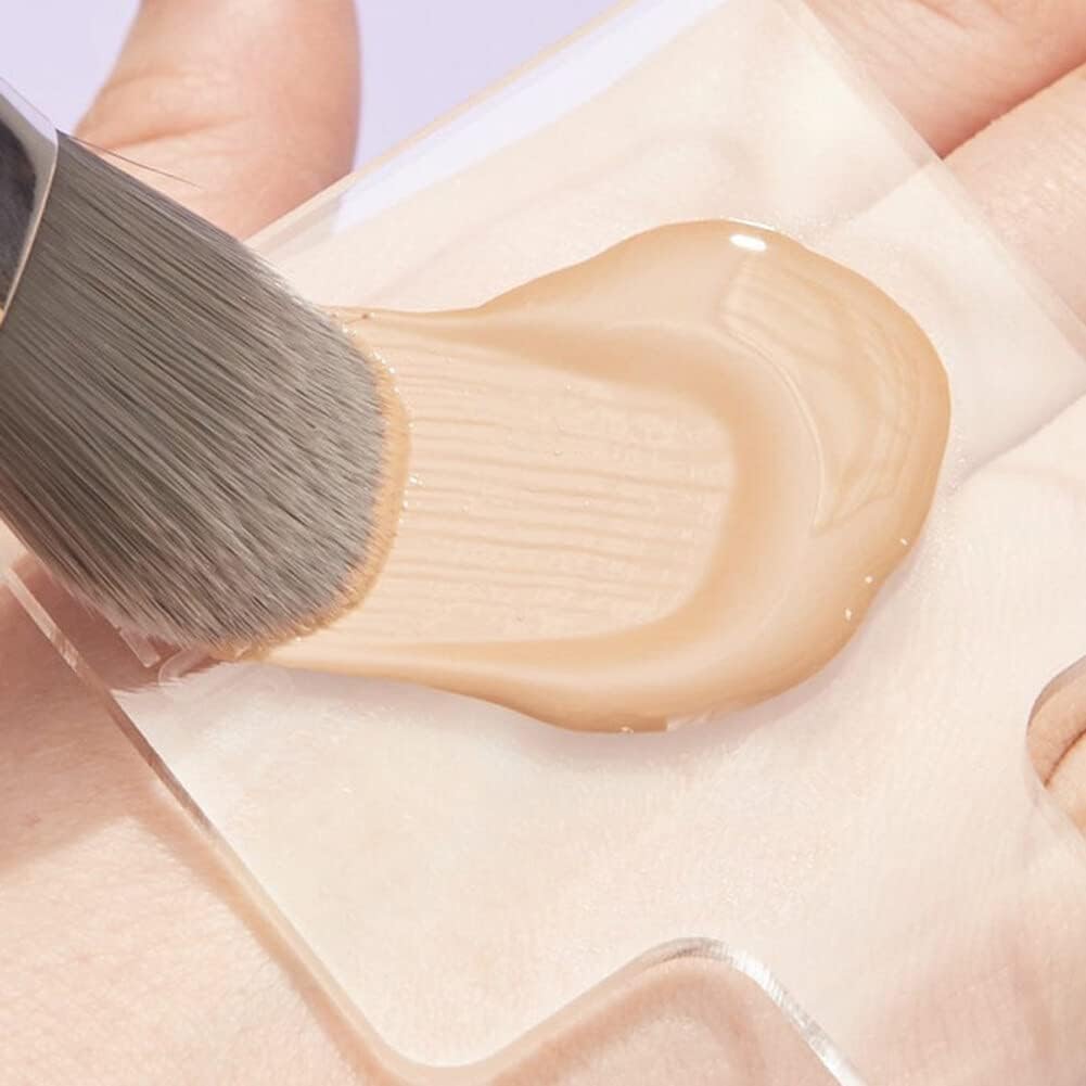 Pack of 2PCS Professional Hand-held Makeup Mixing Palette Acrylic Clear Nail Art Manicure Palette Plate Tray for DIY Art Design Paint and Cosmetics