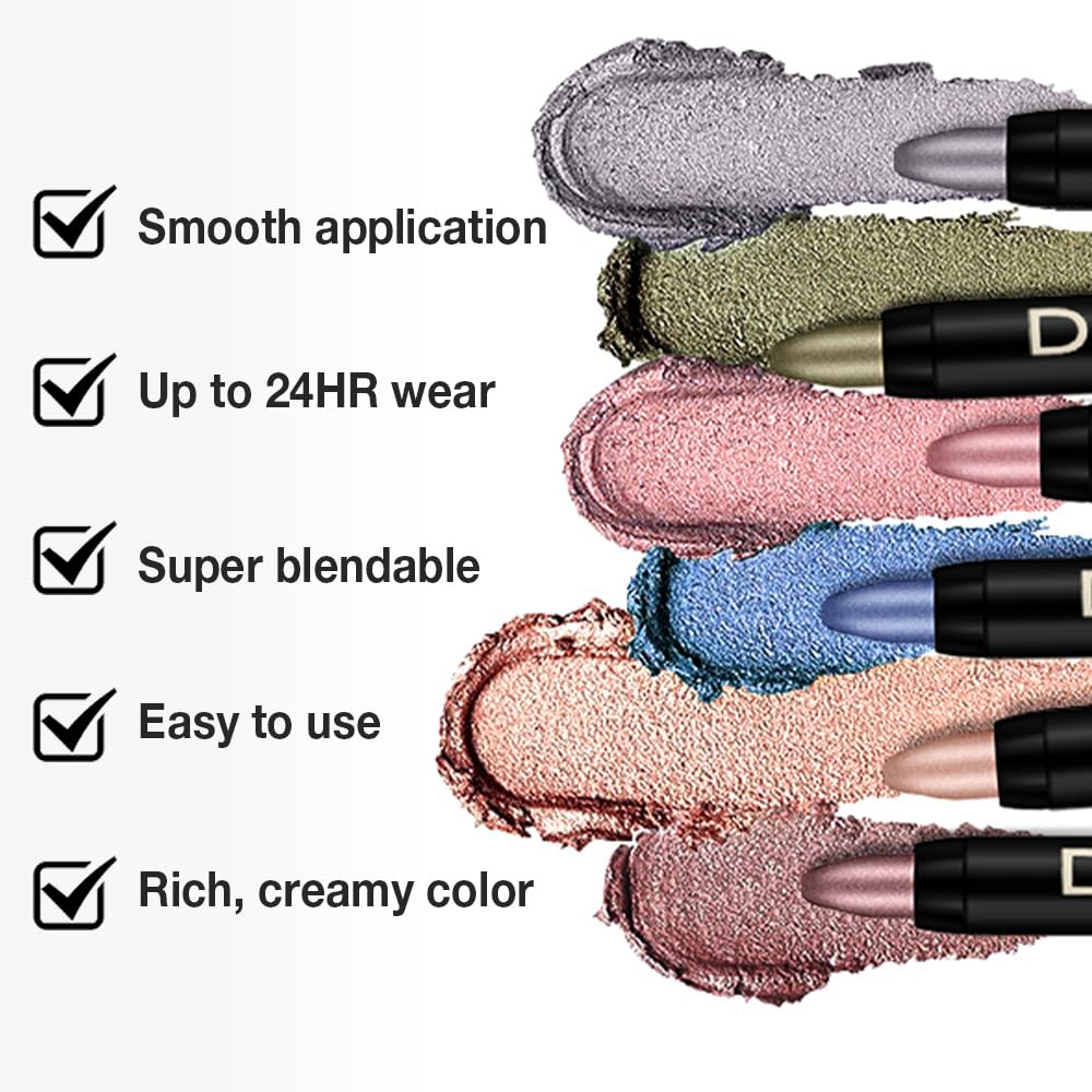 Mauve Metallic Cream Eye Shadow Stick Makeup for Women, Mauve Metallic Eyeliner Pencil Eyeshadow Brightener Stick for Eyes, Waterproof Eyeshadow Applicator Blendable, sombras para ojos 53#