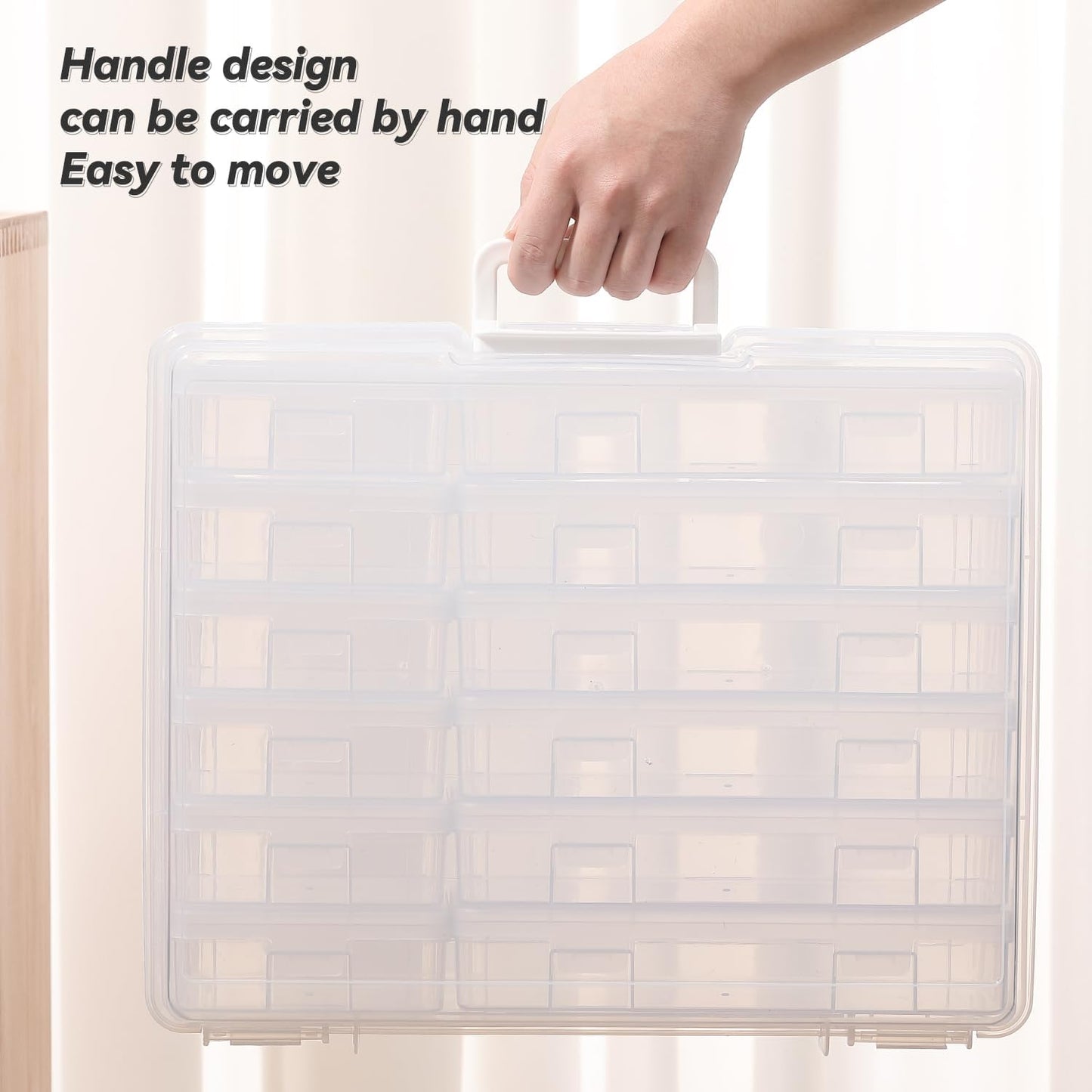 Plastic Storage Boxes & Organizers - Arts & Crafts Storage - Modern Style - 18 Count - 15.3 x 12.5 x 5.1 inches