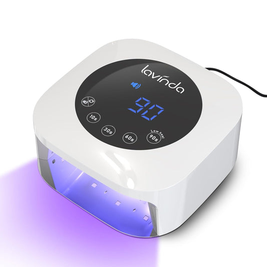 Lavinda UV Light for Nails, 54W LED Nail Lamp for Acrylic Gel Polish Nail with Large LCD Display, Professional UV Nail Light Fast Curing Lamp Nail Dryer with 4 Timers for Women Girl Mom