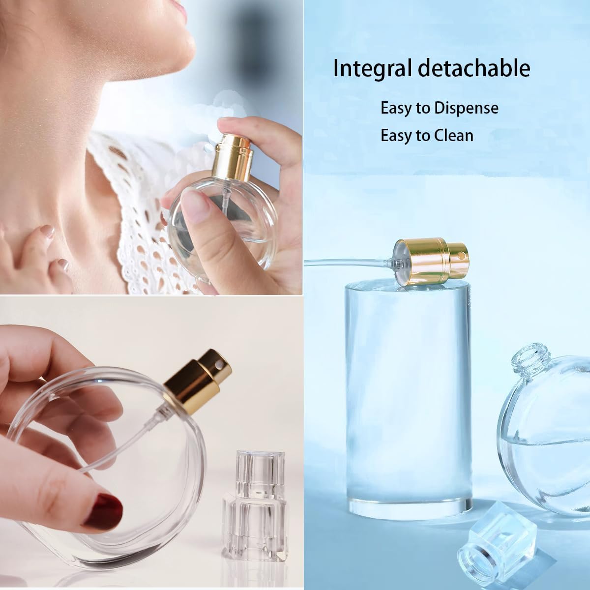 3 Pcs Perfume Bottle Atomizers,1 oz Refillable Fine Mist Sprayer Empty Fragrance Bottles Portable Travel Perfume Dispenser Containers for Essential Oil perfumery(30ml)