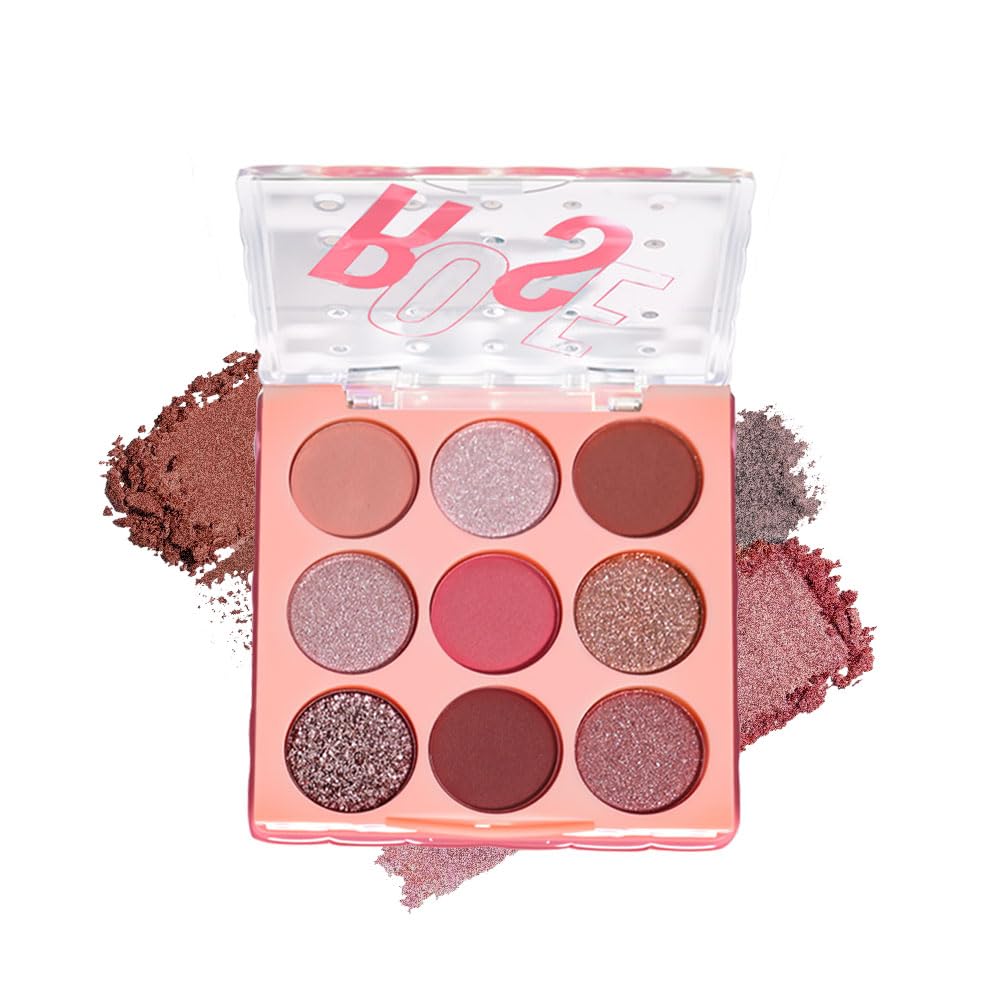 Nude Mauve Eyeshadow Palette – Perfect Matte & Shimmer Blend, Rose, Plum & Mauve Tones, Long-Lasting, Waterproof, Easy to Blend, Create Natural & Elegant Eye Makeup for Daily or Evening Looks 02