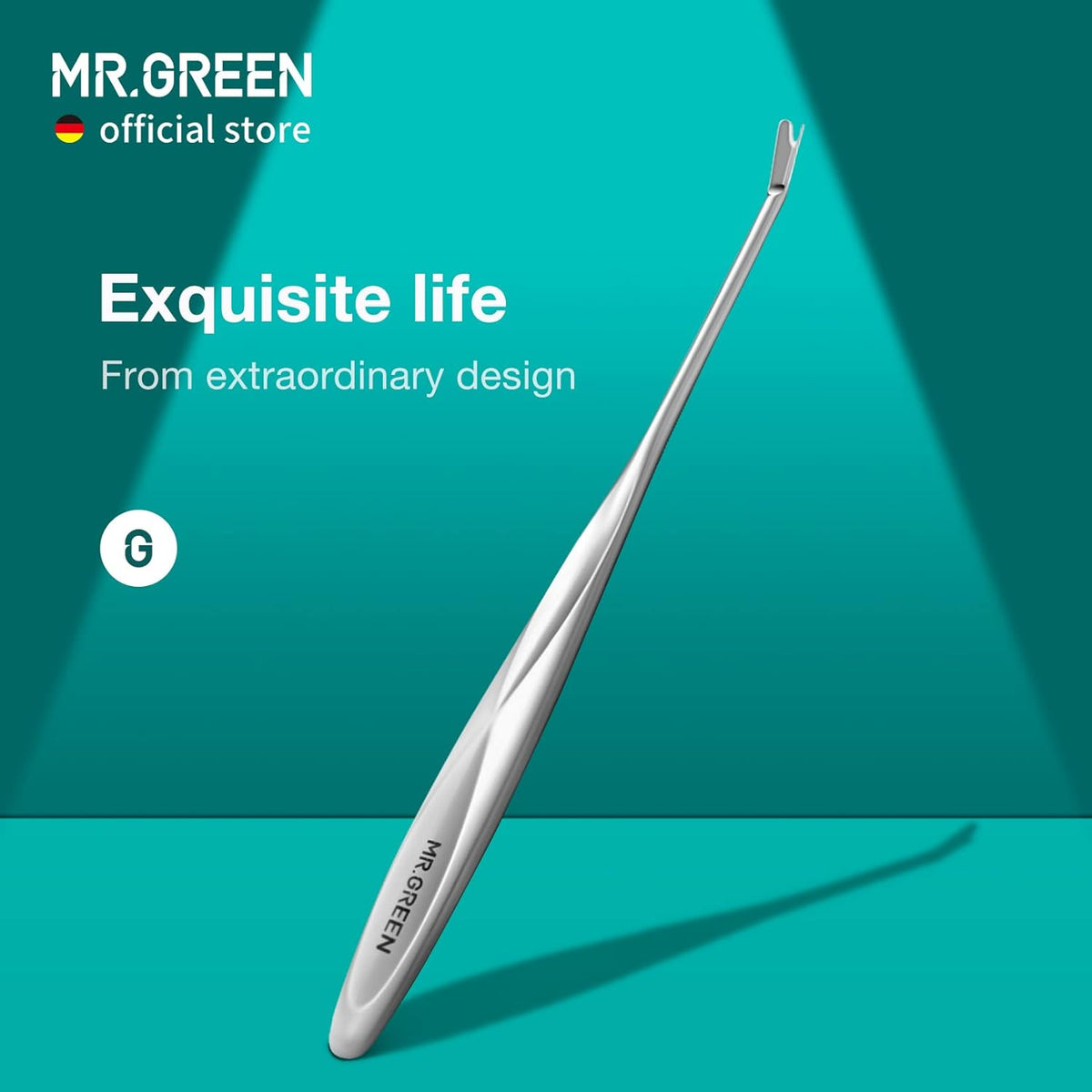 MR.GREEN Cuticle Pusher Dead Skin Remover Stainless Steel Manicure Tools Professional Cuticle Trimmer Nail Polish Peeler Scraper (Mr-2190)