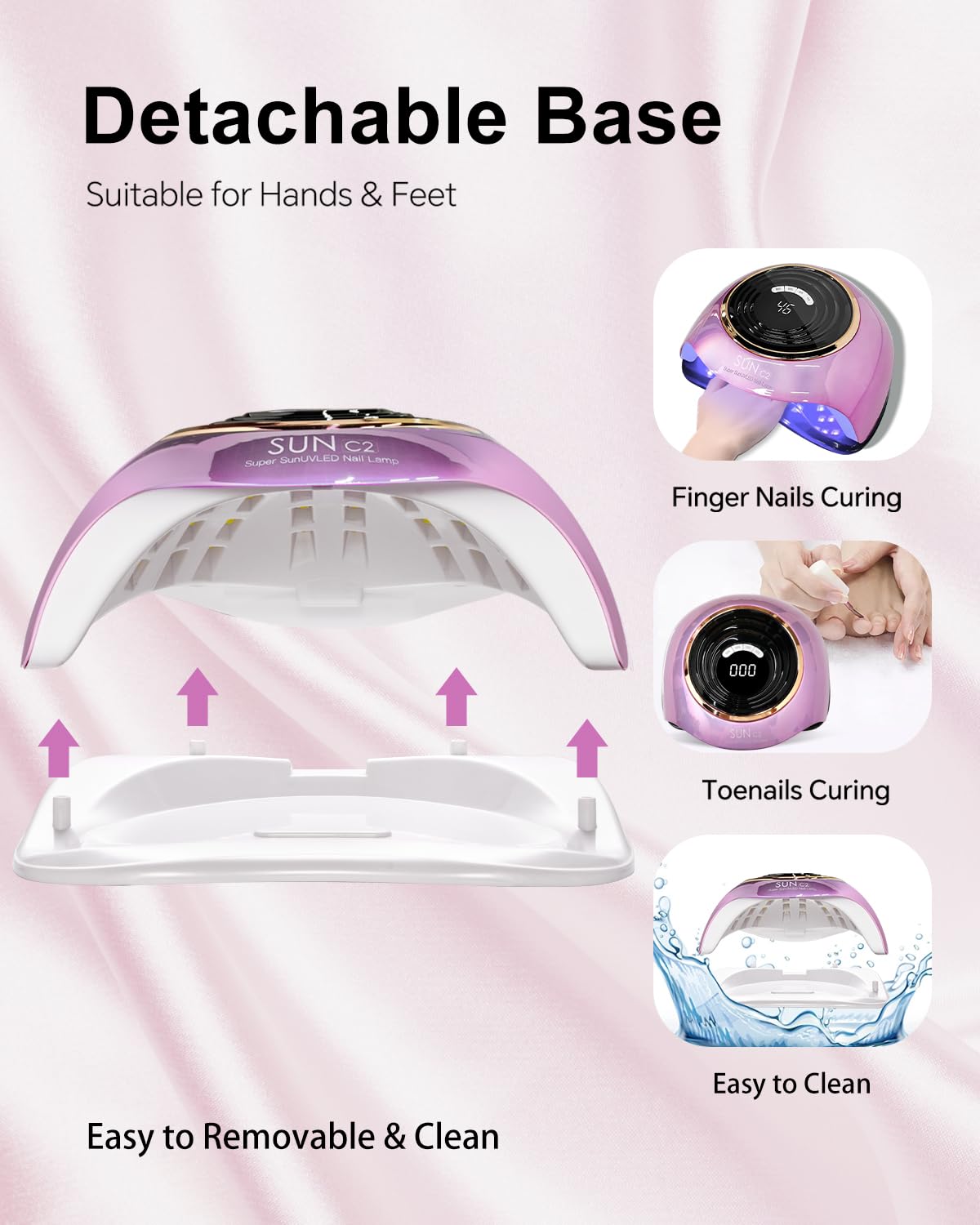 UV LED Nail Lamp, 288W Professional Nail Dryer for Gel Polish, 63 LED Beads Automatic Sensor Nail Curing Lamp with 4 Timer for Woman Girl Salon at Home