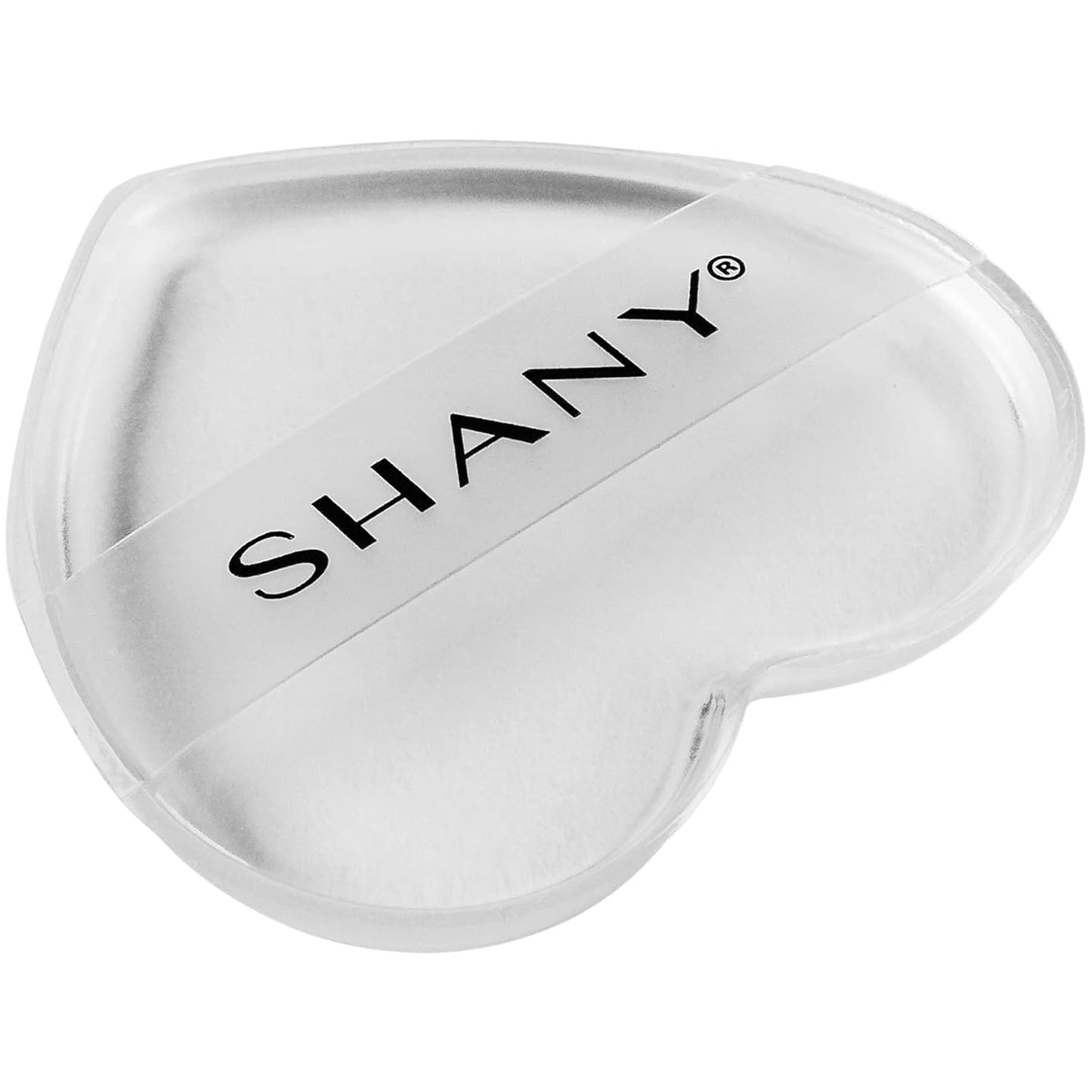 SHANY Stay Jelly Silicone Sponge - Clear & Non-Absorbent Makeup Blending Sponge for Flawless Application with Foundation - HEART (Pack of 2)