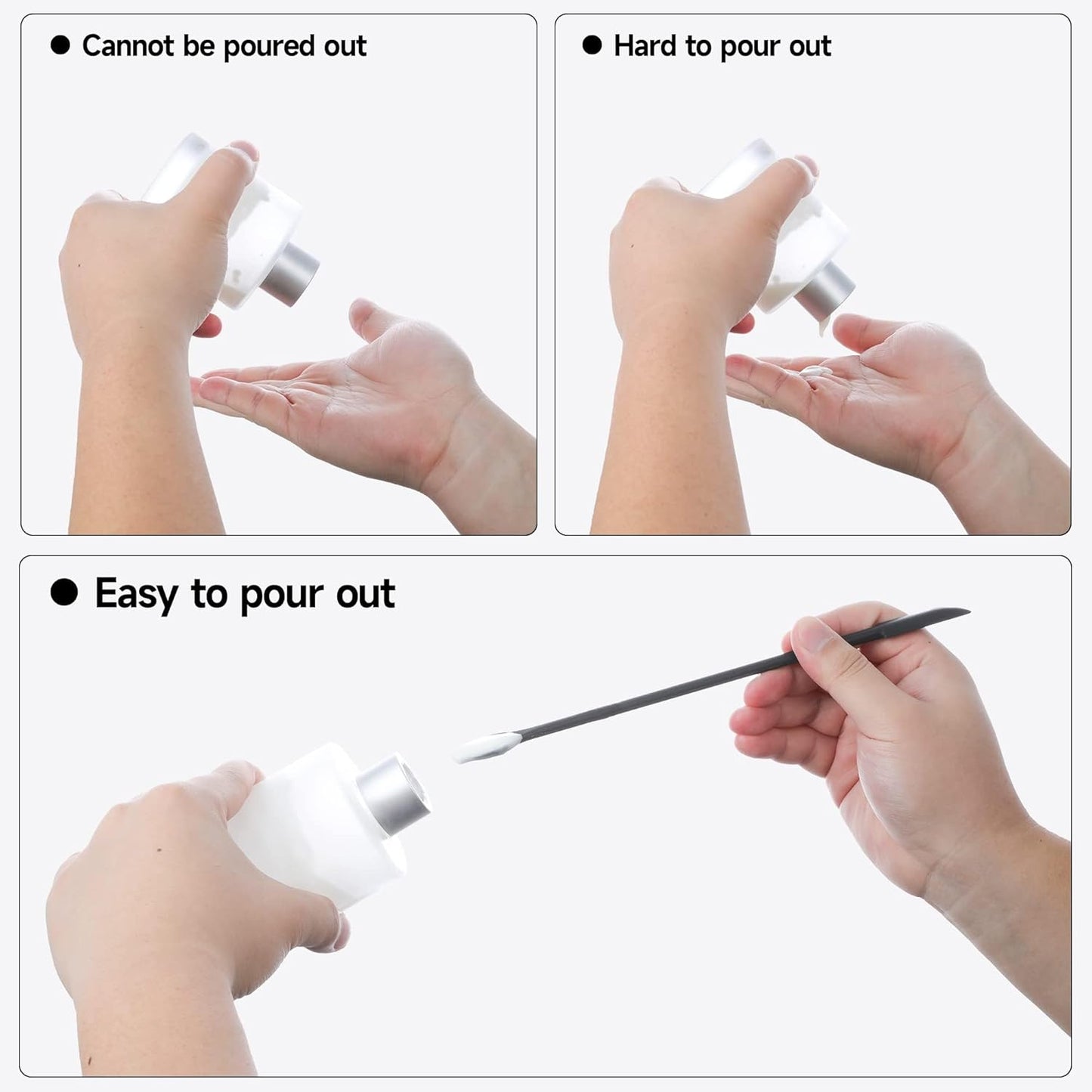 Mini Spatula Silicone Spatula Set - 4pcs Small Makeup Scrapers for Cosmetics, Reusable Beauty Tiny Tools, Thin Jar Scraper, Get the Last of the Makeup Out of the Bottle(Light Green and Black)