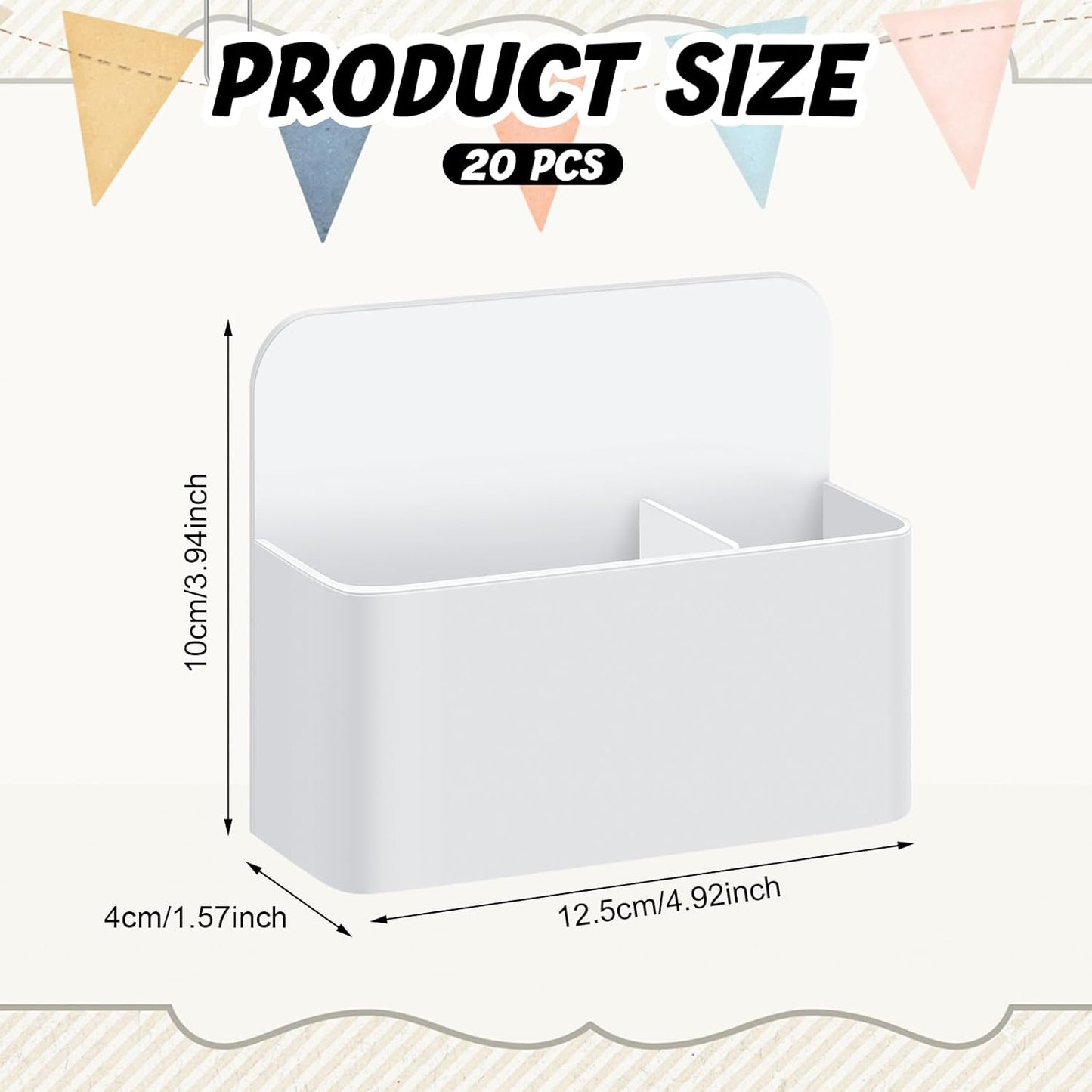 20 Pack Magnetic Dry Erase Marker Holder Bulk Whiteboard Magnetic Marker Holder Pen Pencil Organizer for Classroom Whiteboard Refrigerator Locker Storage (White)