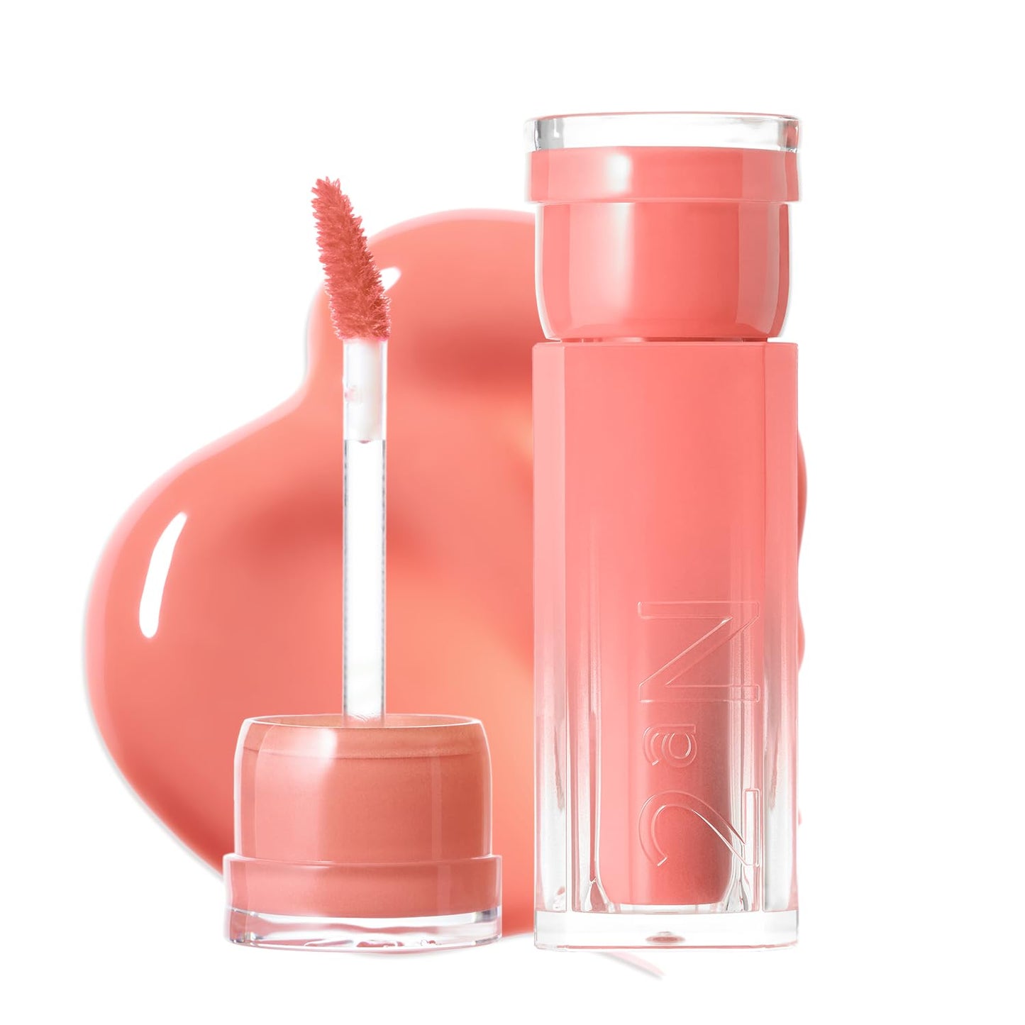 2aN Glaze Bouncing Tint – Lightweight, Moisturizing Lip Tint with High-Shine Finish, Smooth, Light Plumping, Comfortable Wear, Korean Makeup (Nudy Coco, 0.16 oz)