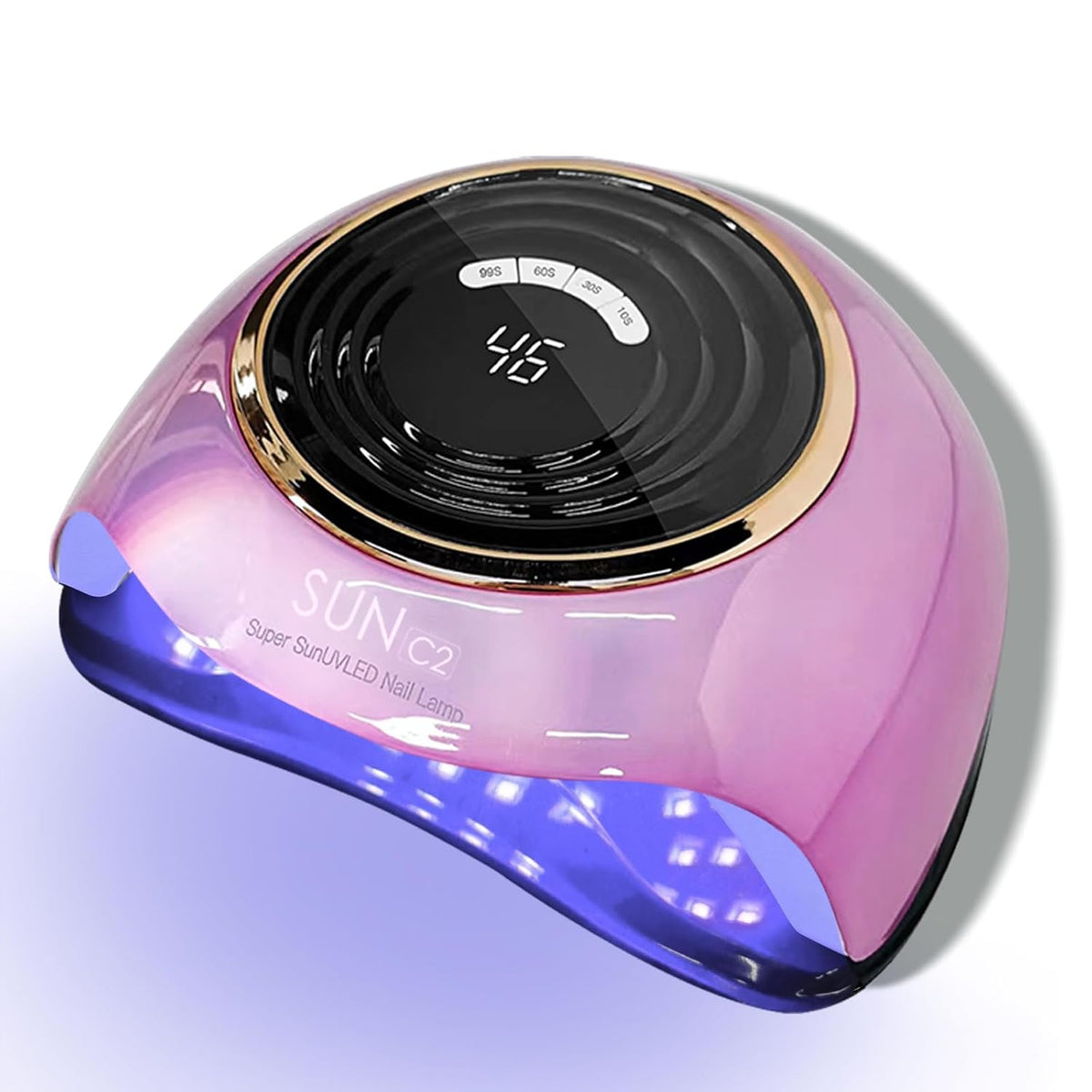 UV LED Nail Lamp, 288W Professional Nail Dryer for Gel Polish, 63 LED Beads Automatic Sensor Nail Curing Lamp with 4 Timer for Woman Girl Salon at Home