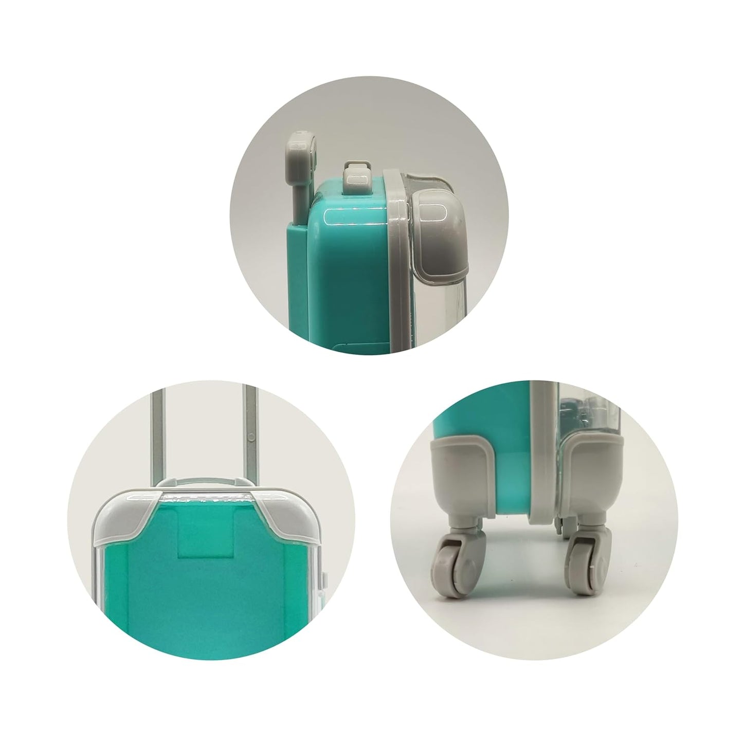 False Eyelash Storage Box, Portable Travel Organizer Mini Luggage False Eyelash Tray Makeup Tool (GREEN)