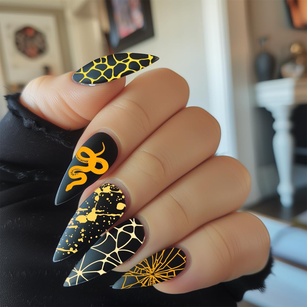 3Pcs Punk Nail Stamping Plate Set Snake Heart Nail Stamping Templates French Line Tip Nail Plates Flames Star Stainless Steel DIY Reusable Tools with Stamper Scraper for Manicure Printing