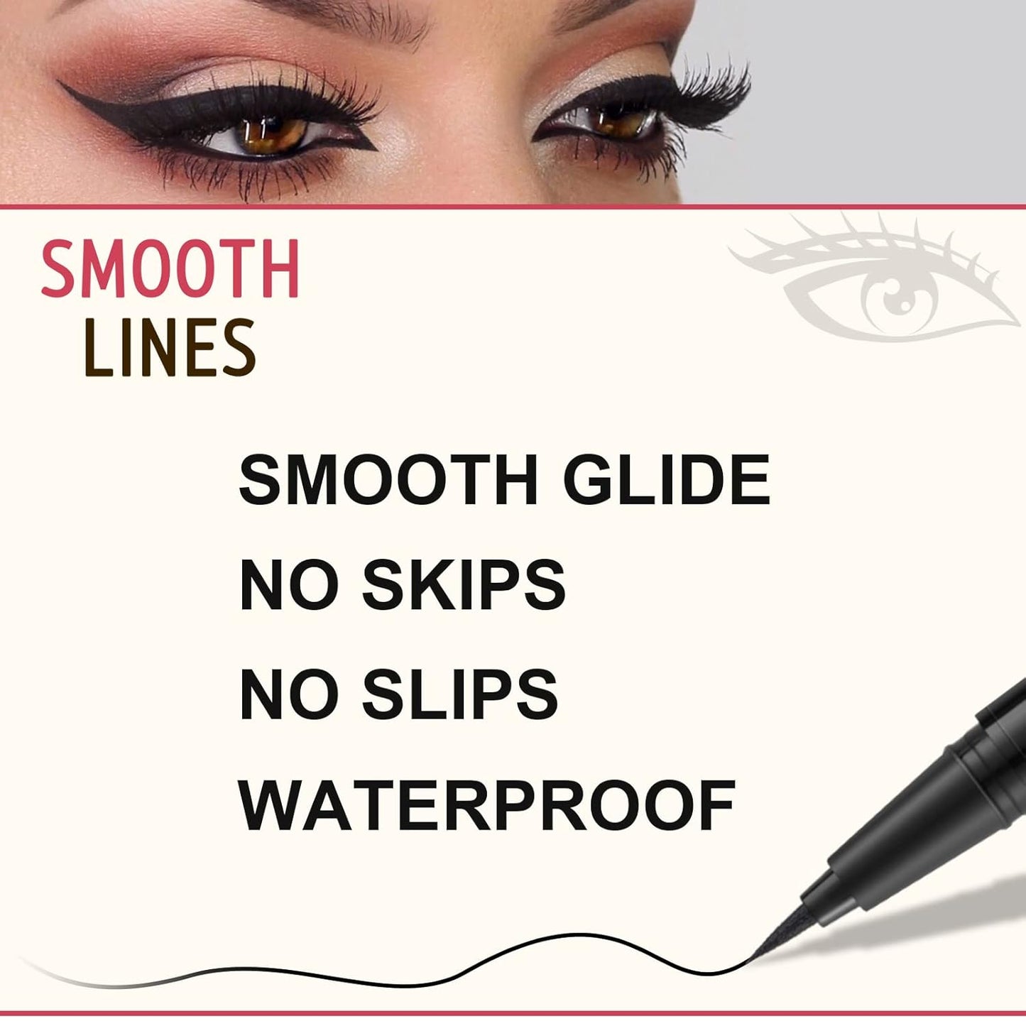 Makeup Kit with 4 Tip Waterproof Microblading Eyebrow Pencil, Eyeliner, Pomade and Dual-ended Eyebrow Brush - Dark Brunette