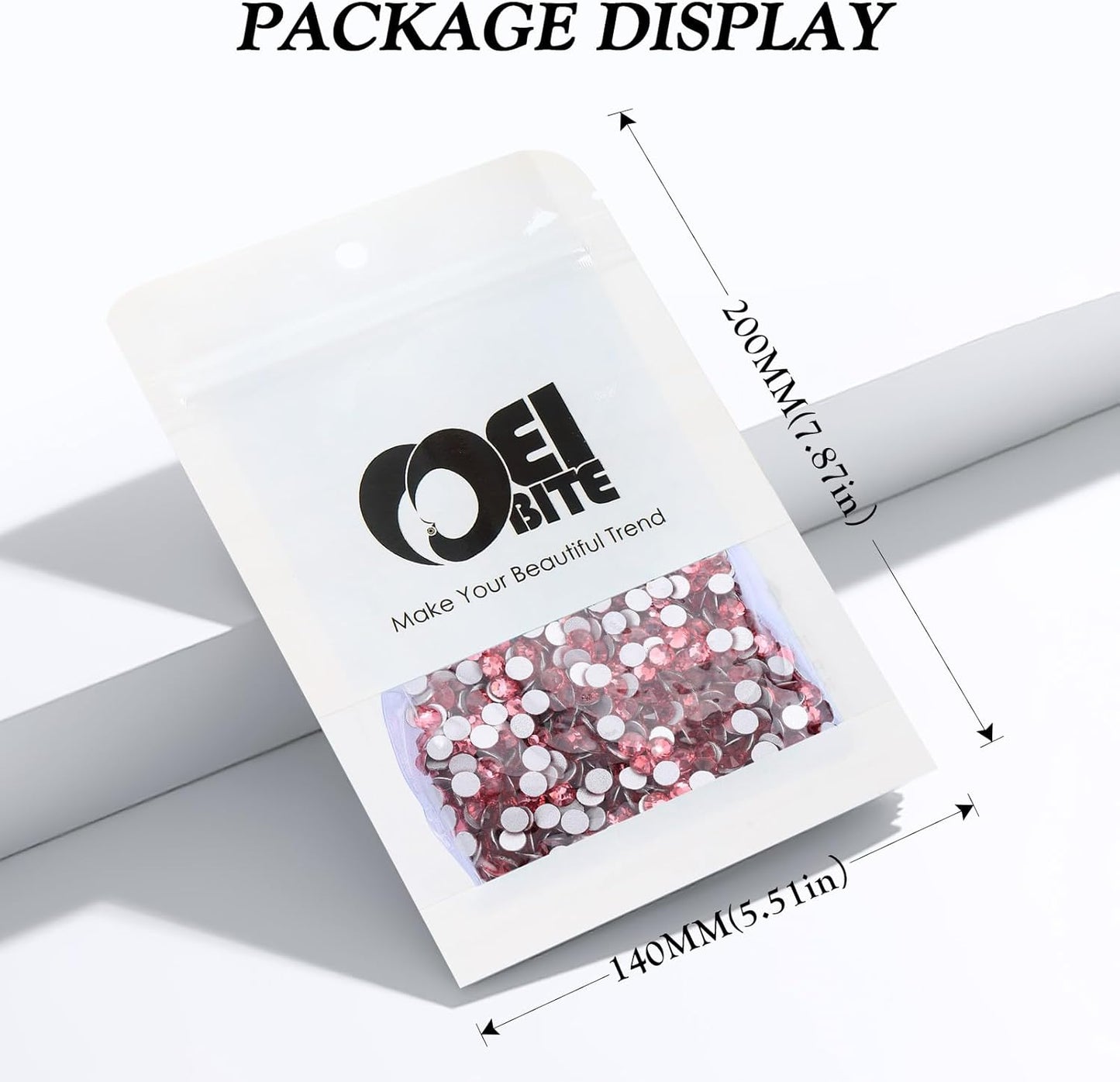 Rose Flatback Rhinestones, Glass Rhinestones for Nail Art and Craft, Glue Fix, Loose Crystal Gemstones(Rose, SS30, 576pcs, 6.4-6.6mm)