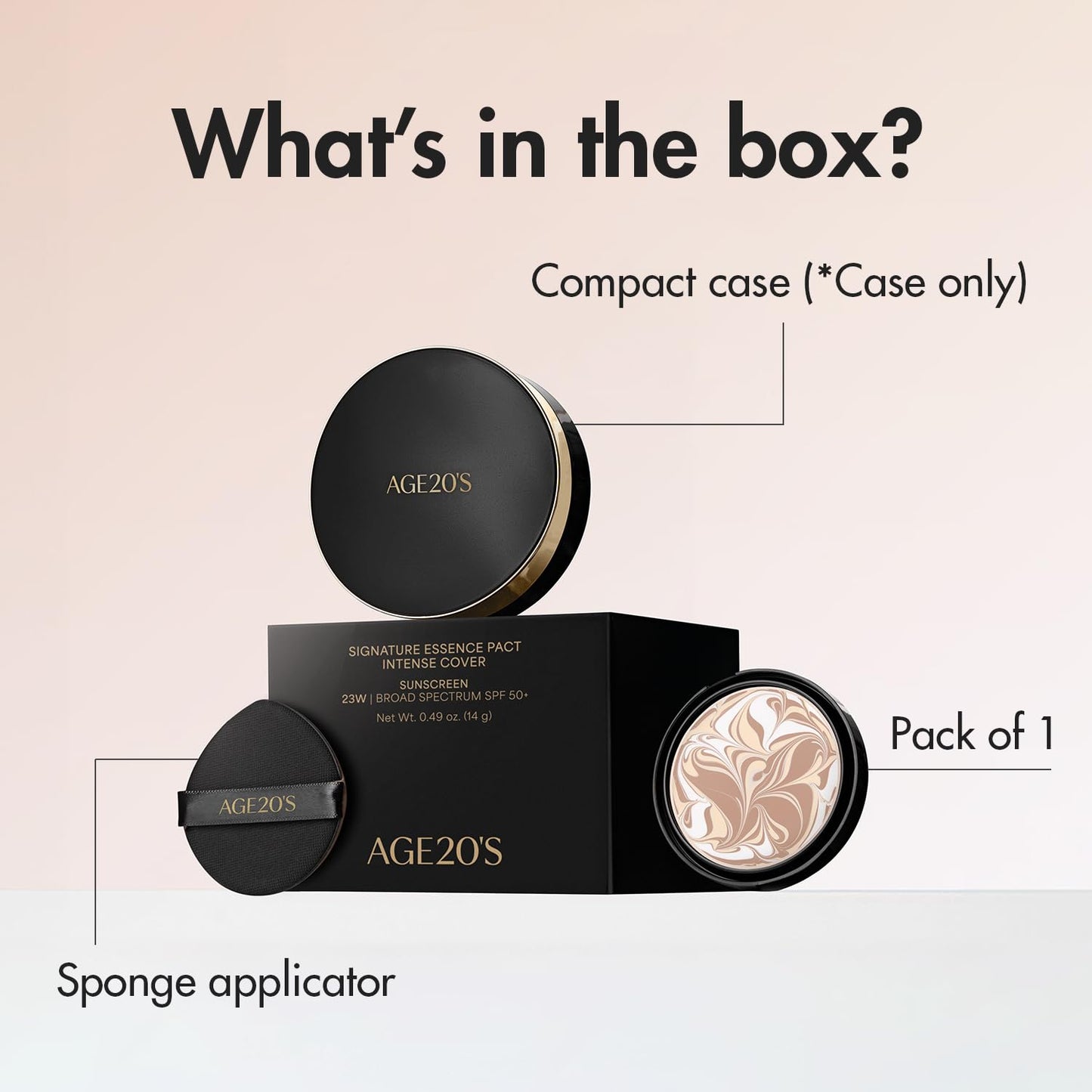 AGE20'S Signature Essence Pact SPF 50+ | Pack of 1 | 31 Medium Tan | Cream Foundation, Dewy Finish, Natural Coverage | Korean Cushion Foundation