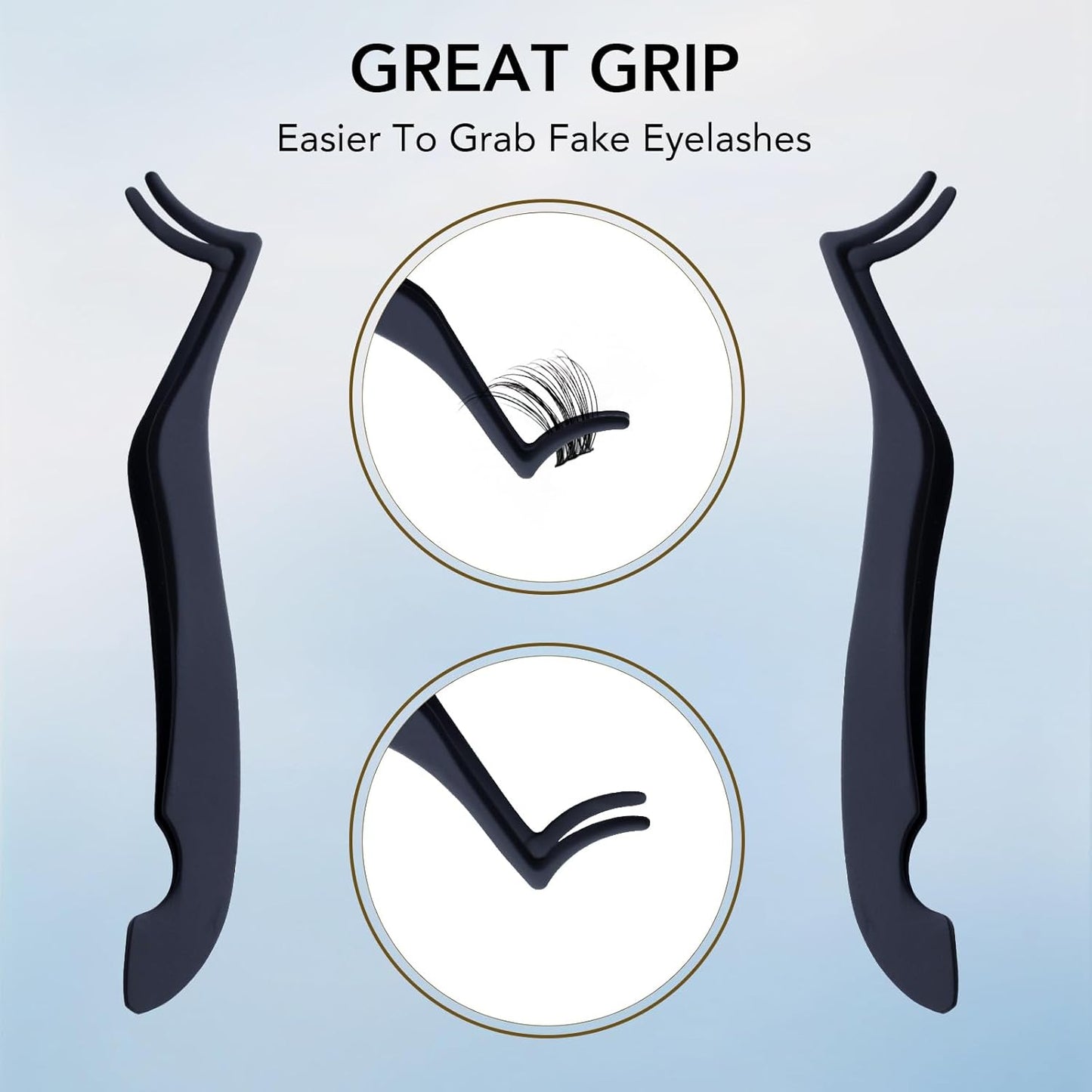 False Eyelashes Applicator Tool Eyelash Extension Tweezers Remover Clip Tweezers Nipper Application and Removal DIY Eyelash Applicator Tool