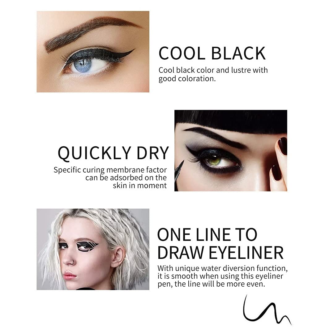 Kaely 6Pcs Glitter Gel Eyeliner Pencil Set for Women, Color Eye Liner Waterproof Smudge Proof with Sharpener, High Pigmented Eye Makeup Liners, lapiz de ojos delineador de ojos contra el agua, 03