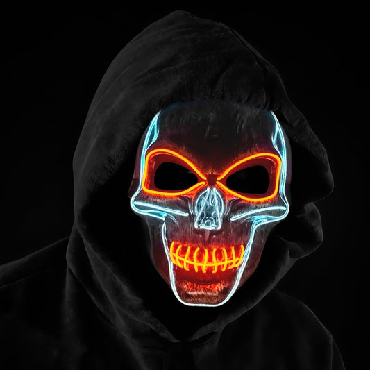 OceanWings Halloween Mask LED Light up Costumes Scary Mask for Party Supplies Favor