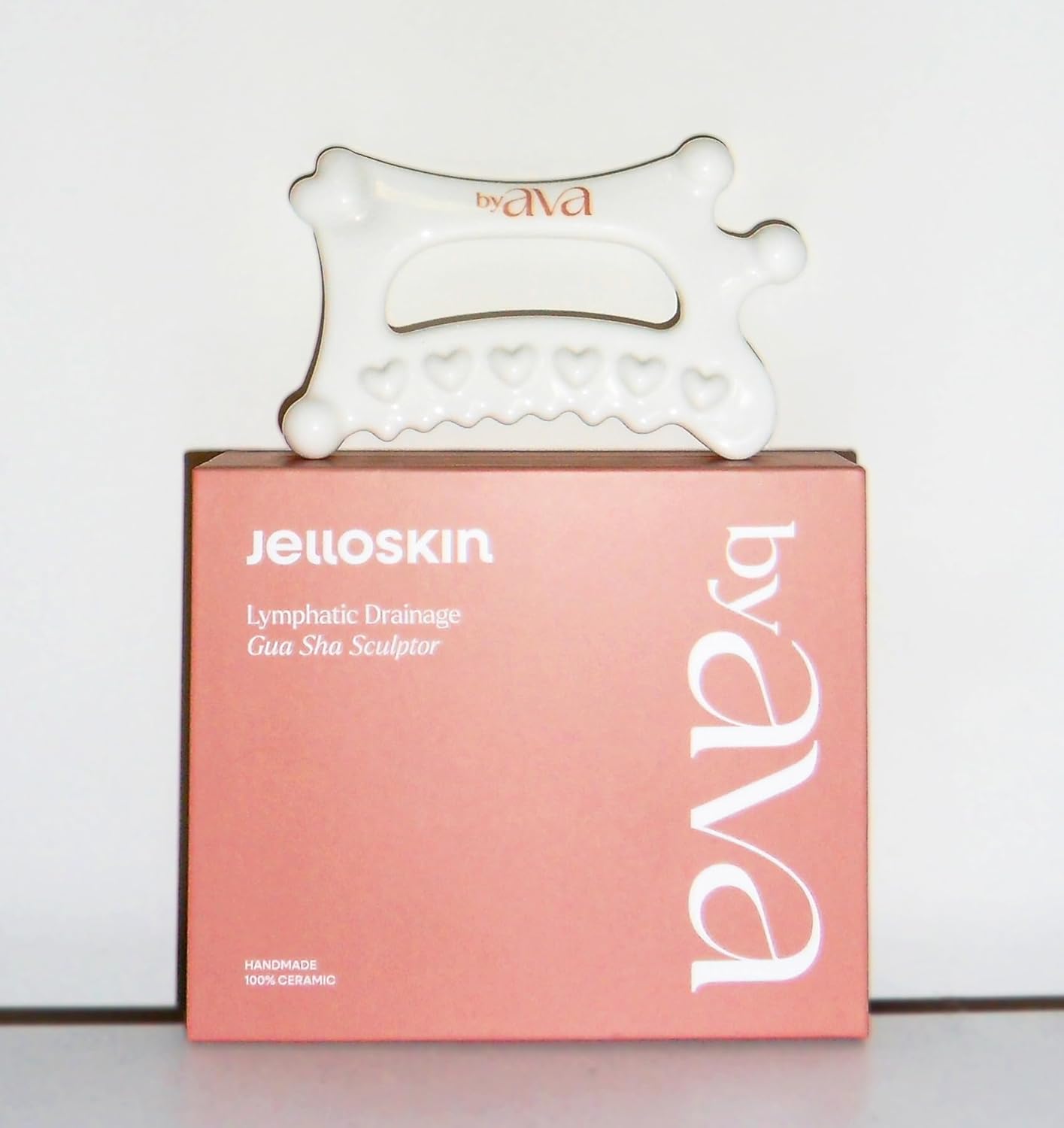 Gua Sha Jelloskin Lymphatic Massage Tool | Ceramic GuaSha for Face & Body Massage Tool | Patented Design for Lymphatic Drainage, Face Lift & Muscle Relief Body Massager