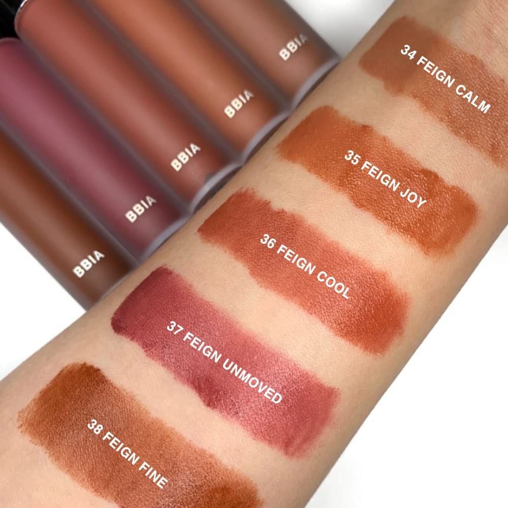 BBIA Last Velvet Tint - Soft & Creamy Matte Finish Lip Stain, Blur Effect with Velvety Texture, Long-Lasting, High Pigment, Lightweight, Non-Drying, Vegan, Korean Lip Makeup (V35 FEIGN JOY)