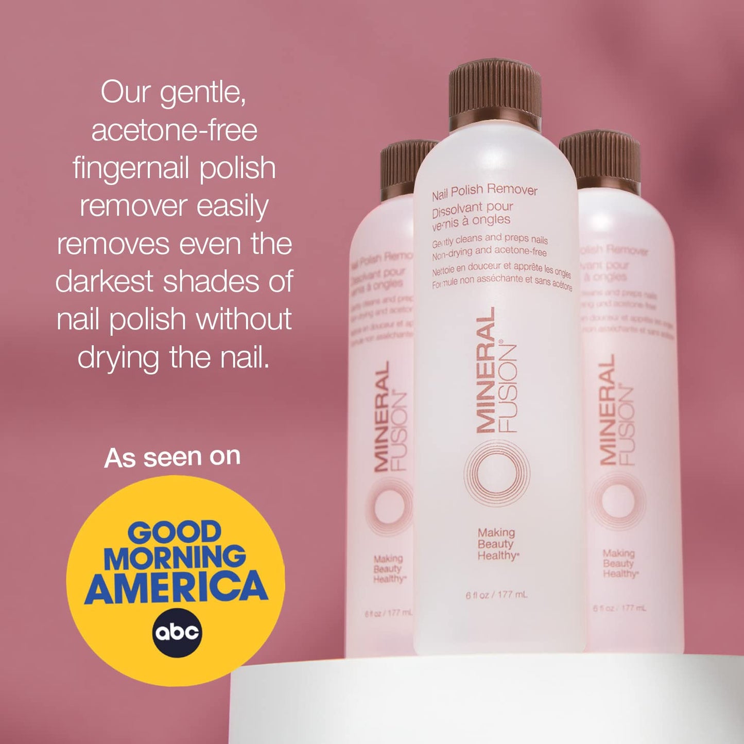 Mineral Fusion Nail Polish Remover, 6 Ounce