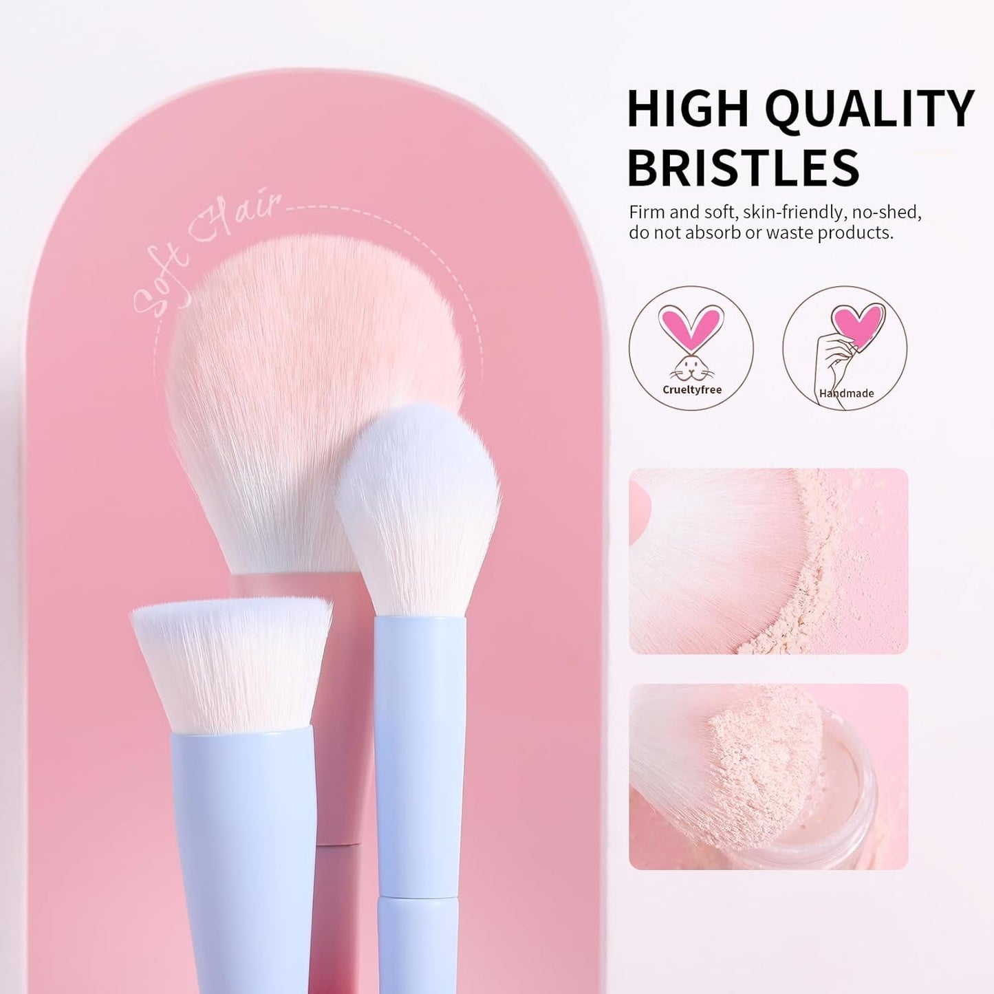 Docolor Makeup Brushes 16Pcs Makeup Brush Set with Makeup Bag Makeup Sponge & Brush Cleaning Pad Professional Face Powder Kabuki Foundation EyeShadow Concealers Brush Kit Gift Box Fantasy Series Ⅲ
