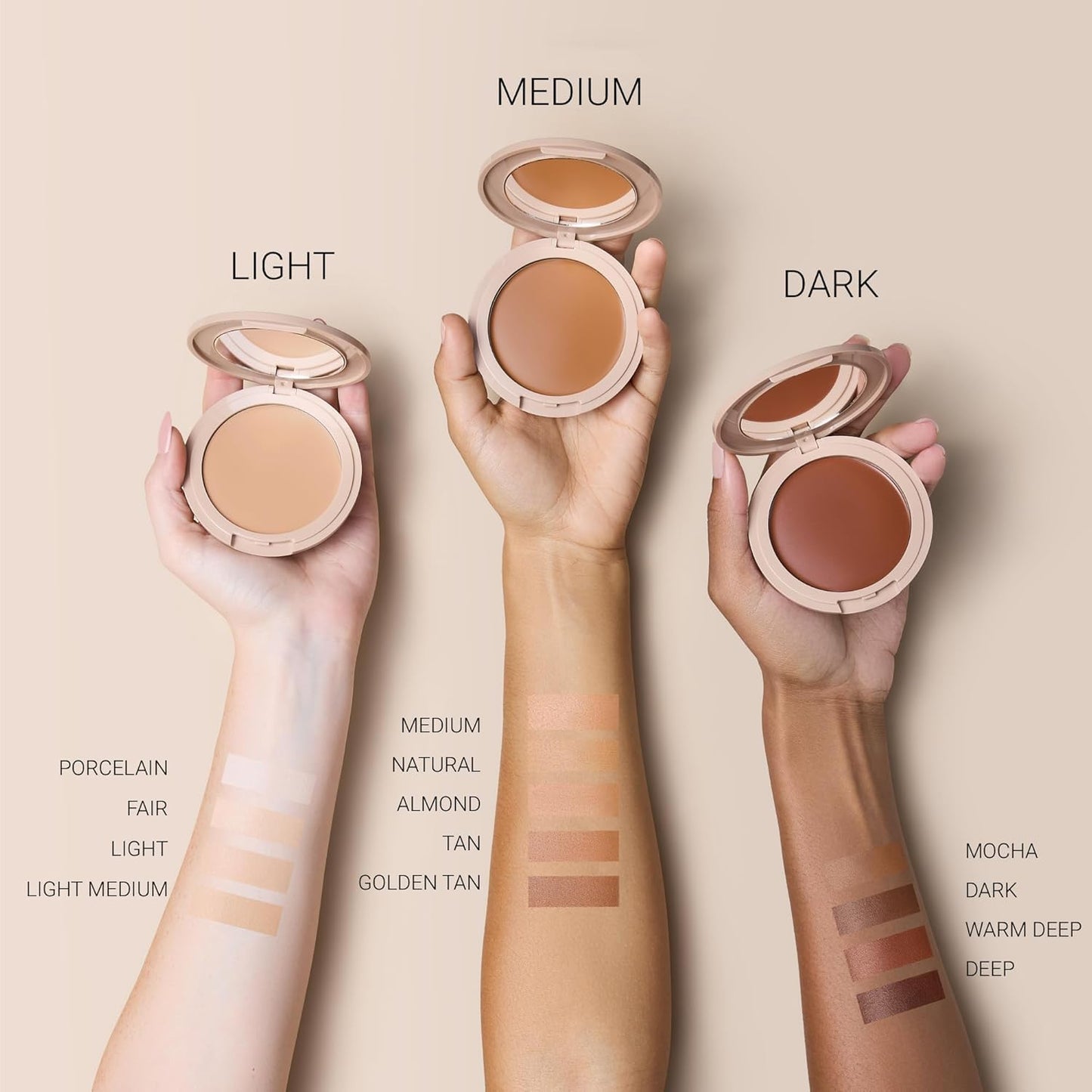 Long-Lasting Lightweight Foundation & Brush Duo | Cruelty-Free, Fragrance-Free, Buildable, Transfer-Proof Makeup (Tan)