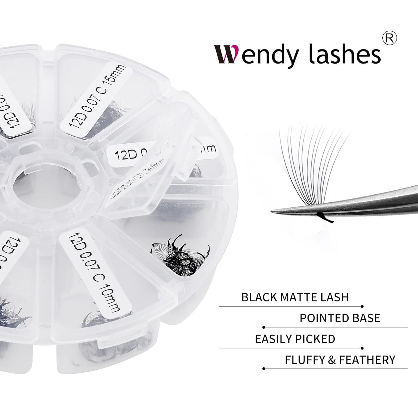 Pre-made Fans for Eyelash Extension 500+6D C Curl Handmade Loose Volume Lashes9-16mm