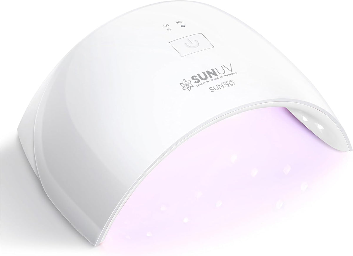 SUNUV LED UV Light for Nails, UV Dryer for Gel Polish Nail Lamp with Sensor 2 Timers SUN9C White Gift for Women Girls