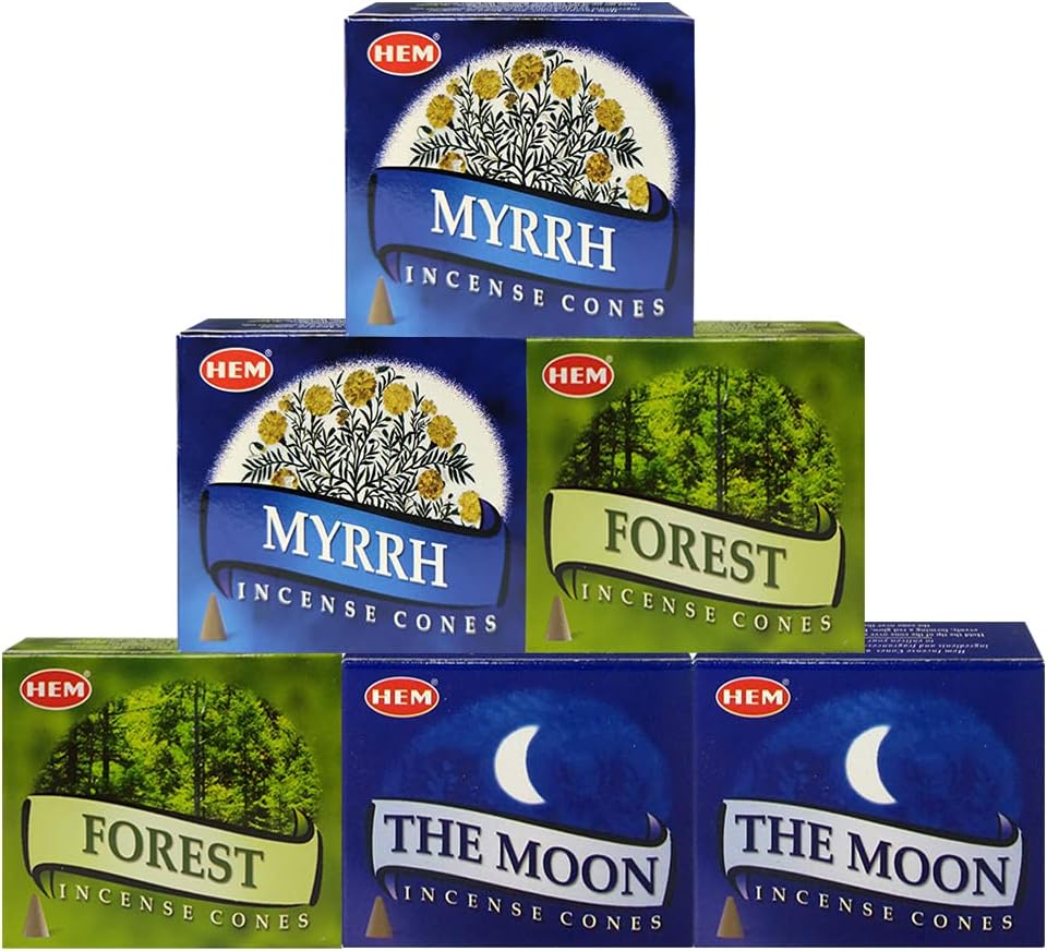 Forest The Moon Incense Cones & Holder Bundle Variety Pack from Hem Trumiri Insense Inscents Insencents Insence