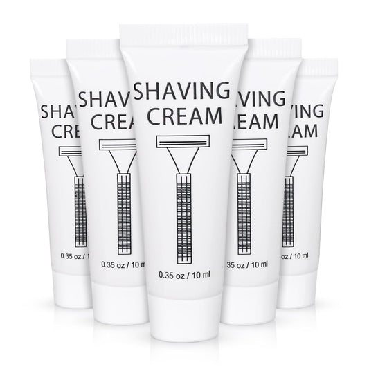 Pack of 20 Disposable Shaving Cream Bulk, Individually Wrapped, 10g/0.35 oz, Travel Size Hotel Toiletries Amenities