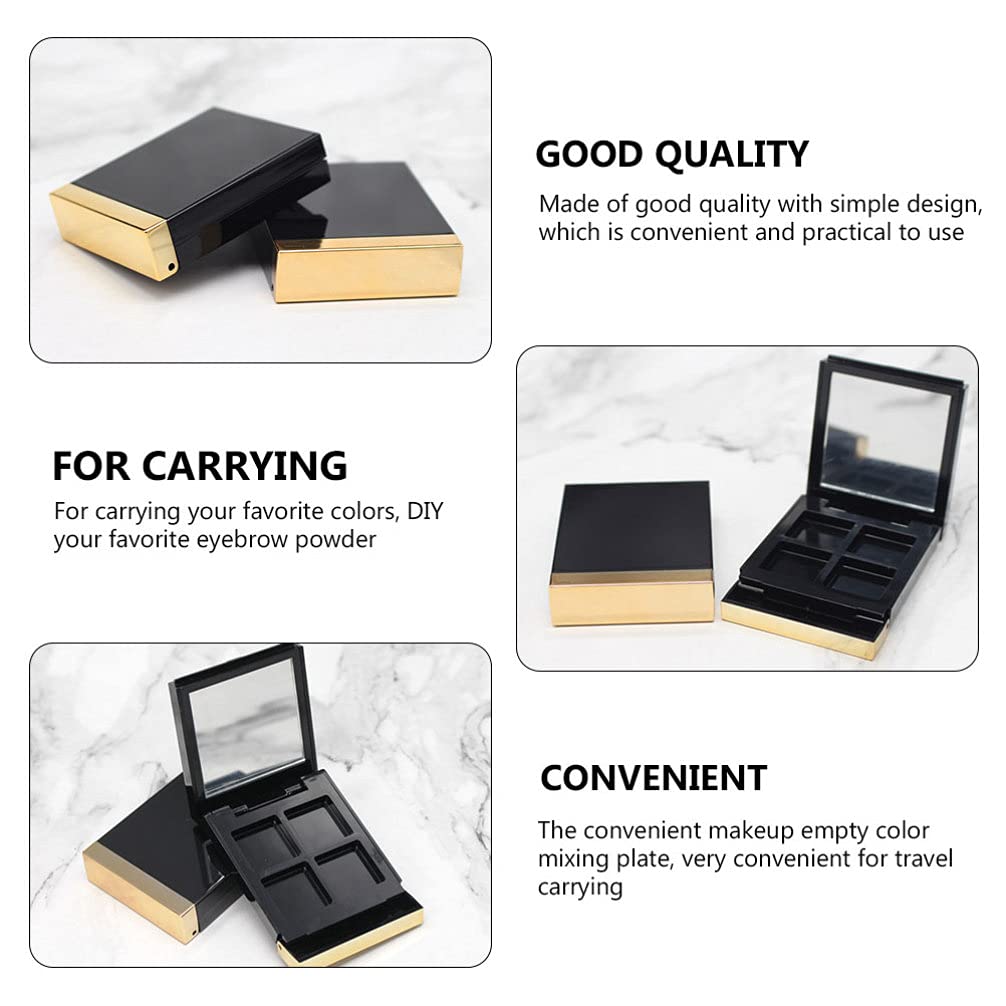 Empty Makeup Palette 2PCS Eyeshadow Makeup Palette with Mirror Plastic Cosmetic Storage Case for Makeup Eyeshadow Lipstick