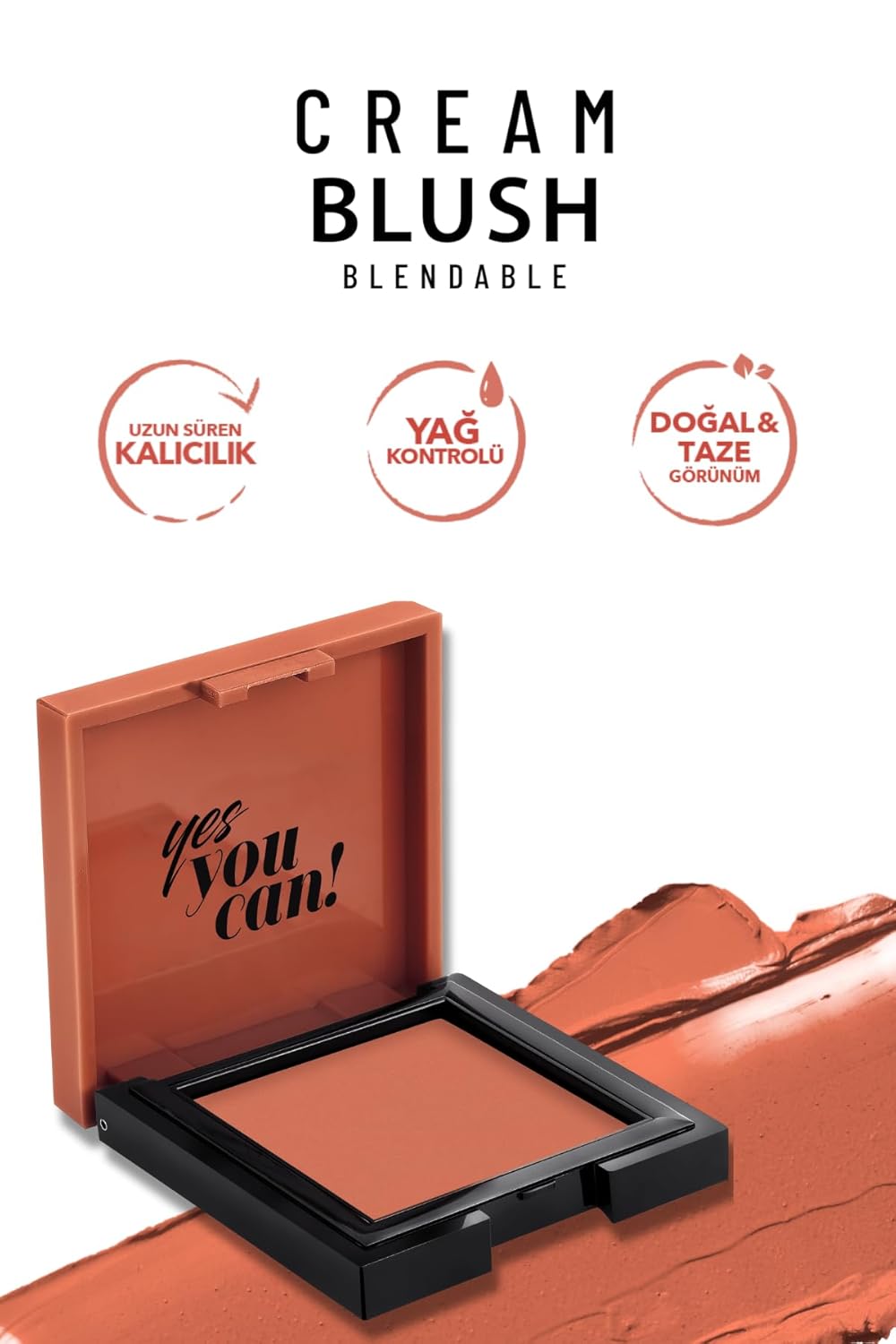 Pastel Cream Blush 47 | Fresh | Healthy & Natural Look | Ligh Weighted Formula | Sebum Control Richly Pigmented | Easily Blendable | Long Lasting | Semi Matte | 0.18 oz.