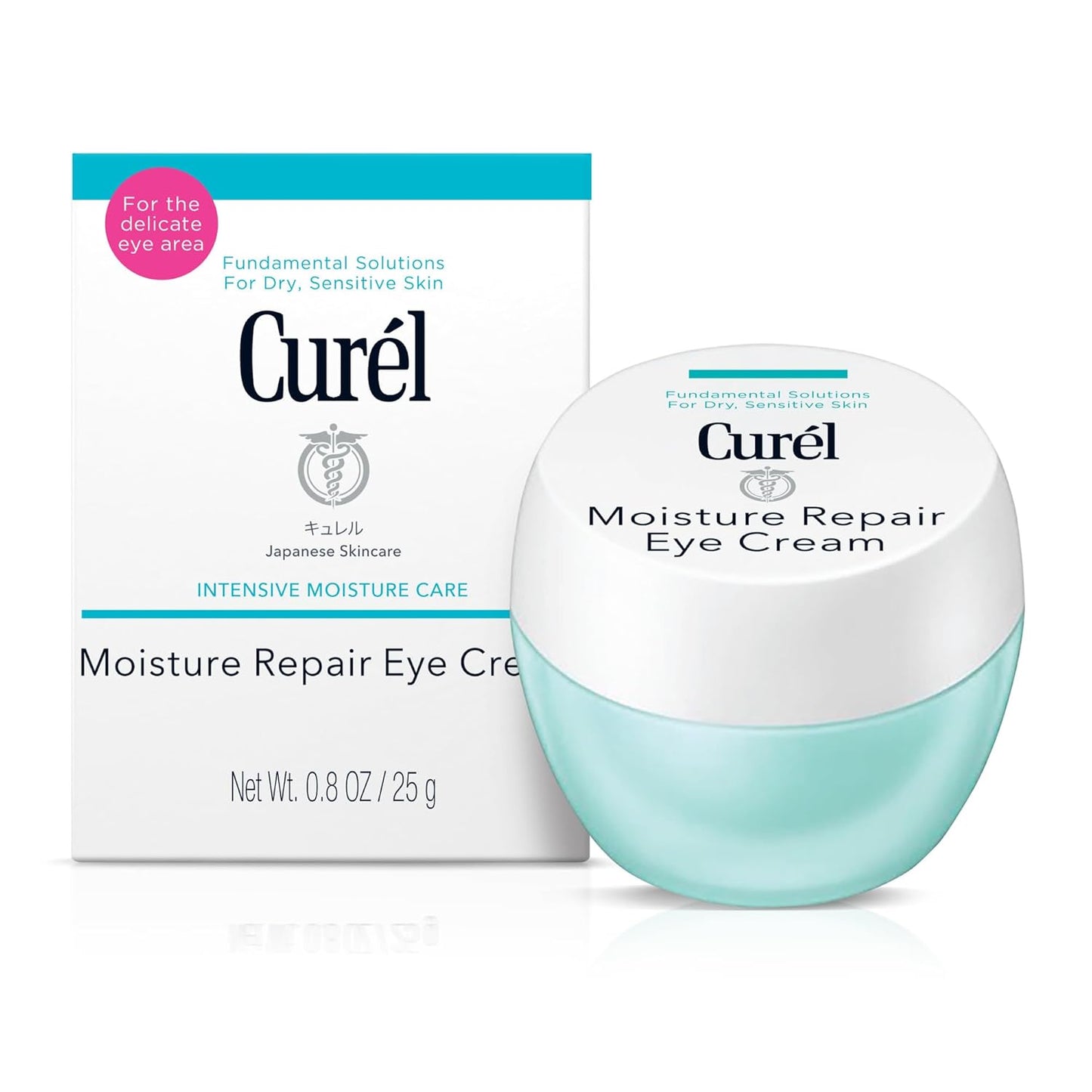 Curel Japanese Skin Care Moisturizer Repair Eye Cream, Under Eye Cream for Dry, Sensitive Skin, Fragrance Free & pH Balanced, 0.8 Oz