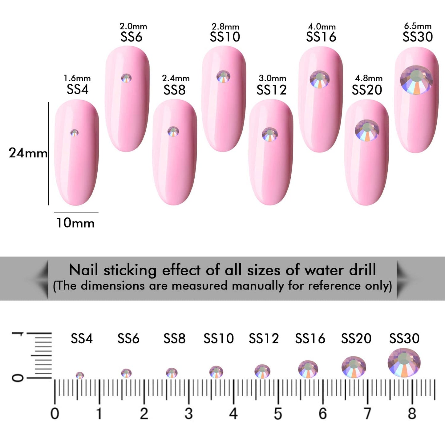 1440Pcs Light-Purple Ab Crystal Rhinestones,Glass Flatback Rhinestones Gemstones for Nail Face Makeup Art Crafts Clothes Decoration-(SS16,4.0mm,Light-Purple Ab)