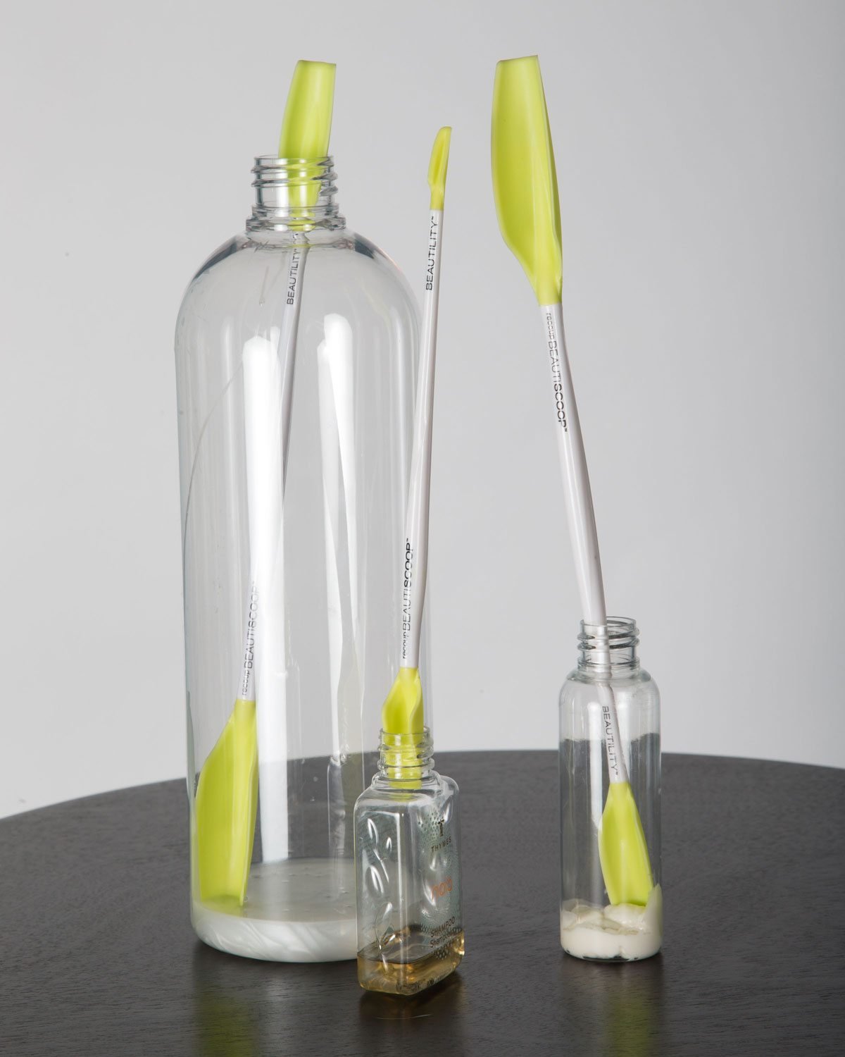 BEAUTISCOOP Duo Set Crisp White/Green Dual-Scoop Beauty Tool (8" & 11" Duo, White/Green)